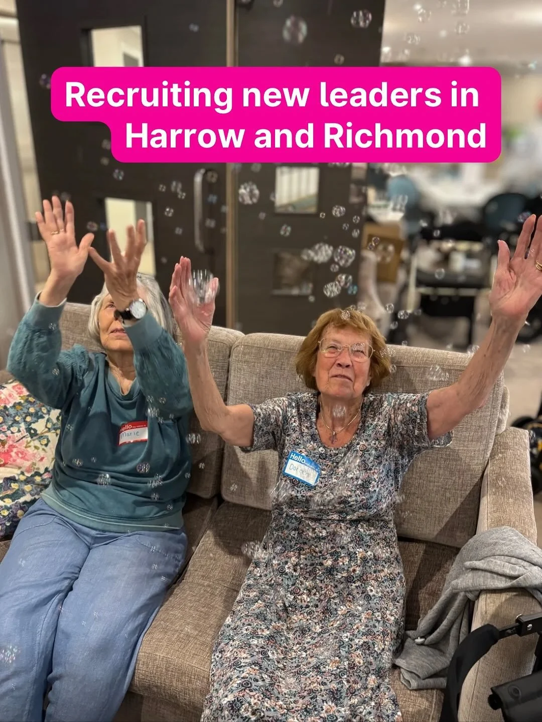 We&rsquo;re recruiting new Songs &amp; Smiles leaders! 

This is your chance to lead joyful intergenerational music and movement sessions in care homes and get paid doing it! Being a leader is all about lifting spirits, being playful and cultivating 