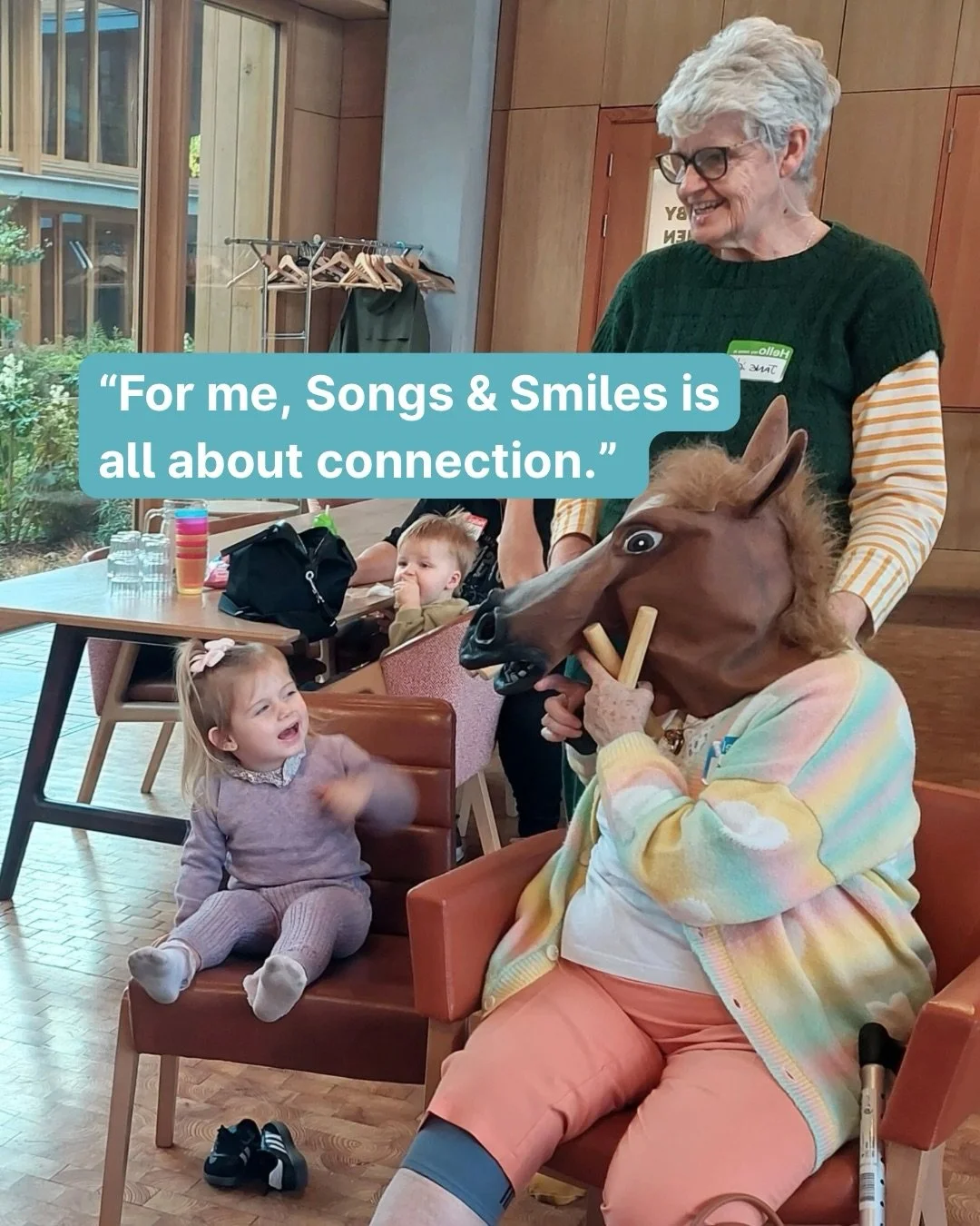 Jane is a Group Welcomer and an incredible person 🌿 

A speech and language therapist working with adults and children with communication difficulties for 40 years, she has been volunteering at Songs &amp; Smiles for over a year. She said this was e
