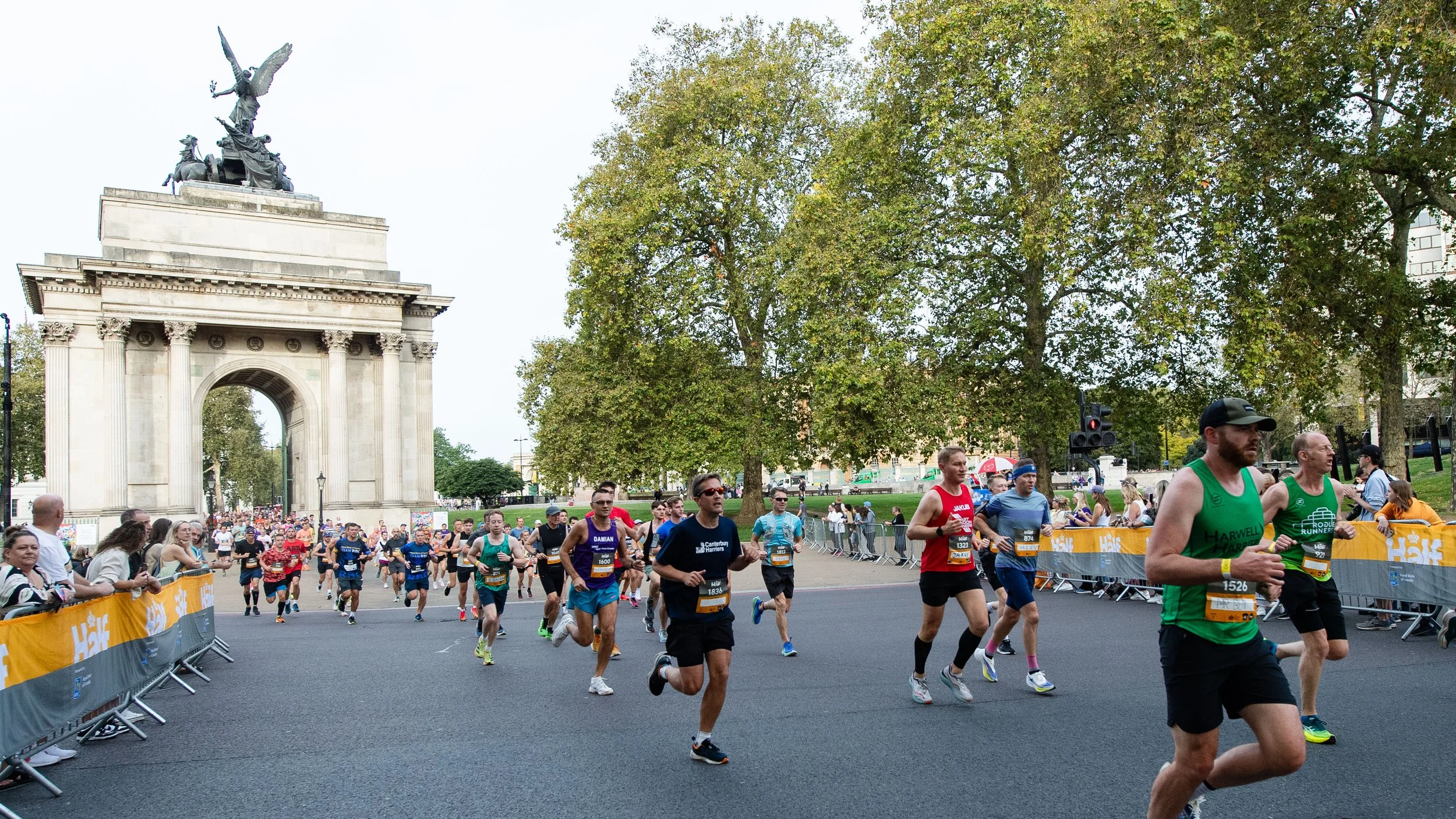 Runners taking part in the Royal Parks Half in central London