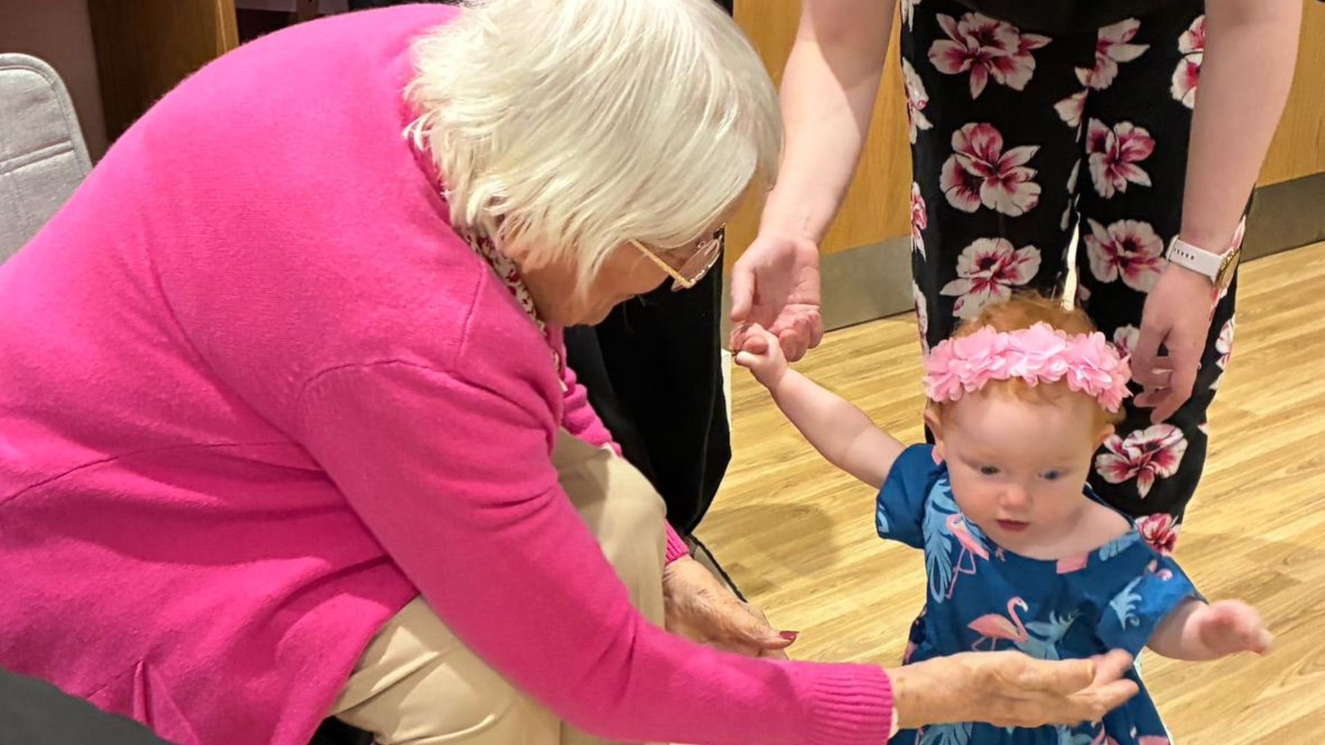 A joyful Songs & Smiles moment during an intergenerational activity