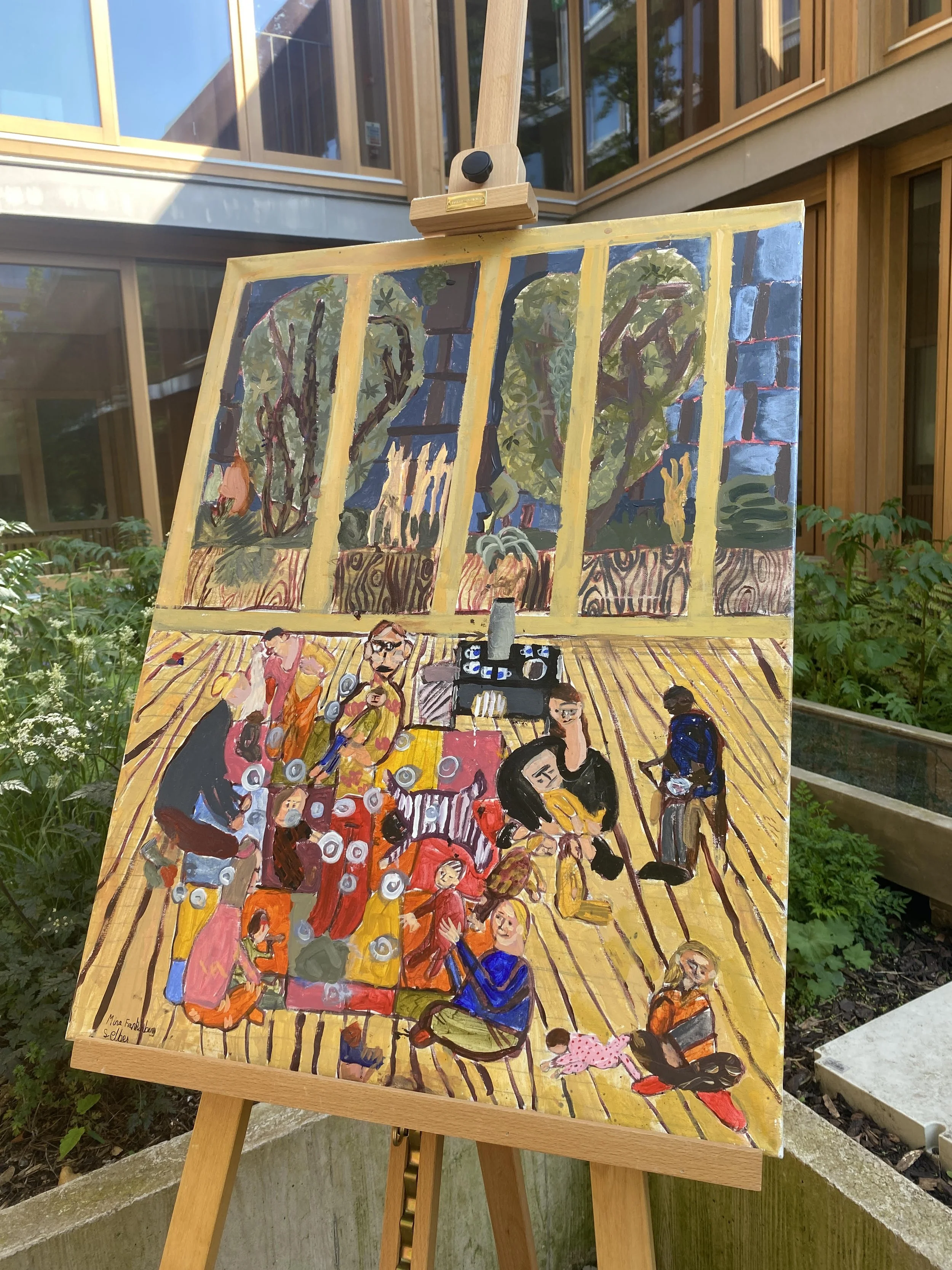 Painting inspired by Songs & Smiles titled Babies, Bubbles and Biscuits