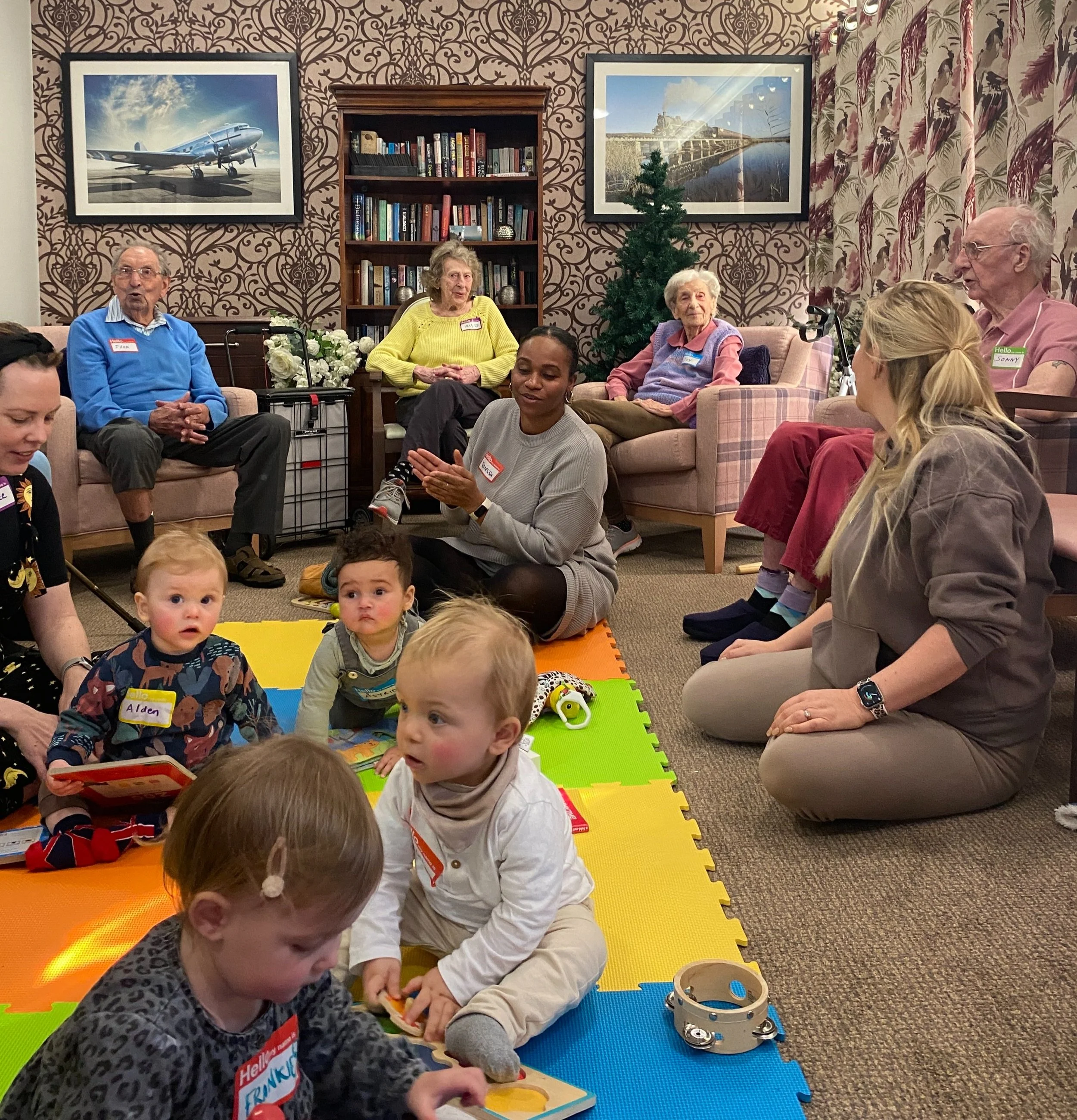 An intergenerational session bringing older adults, families and young children together through shared activity and conversation
