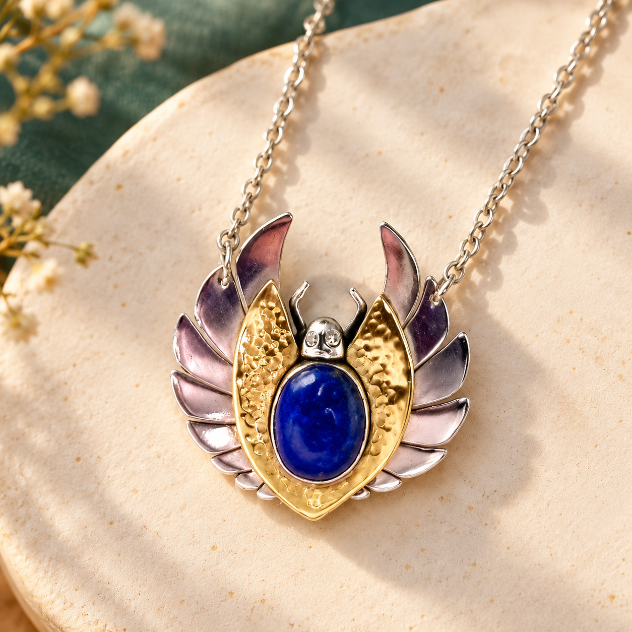 Exclusive: Scarab beetle statement necklace