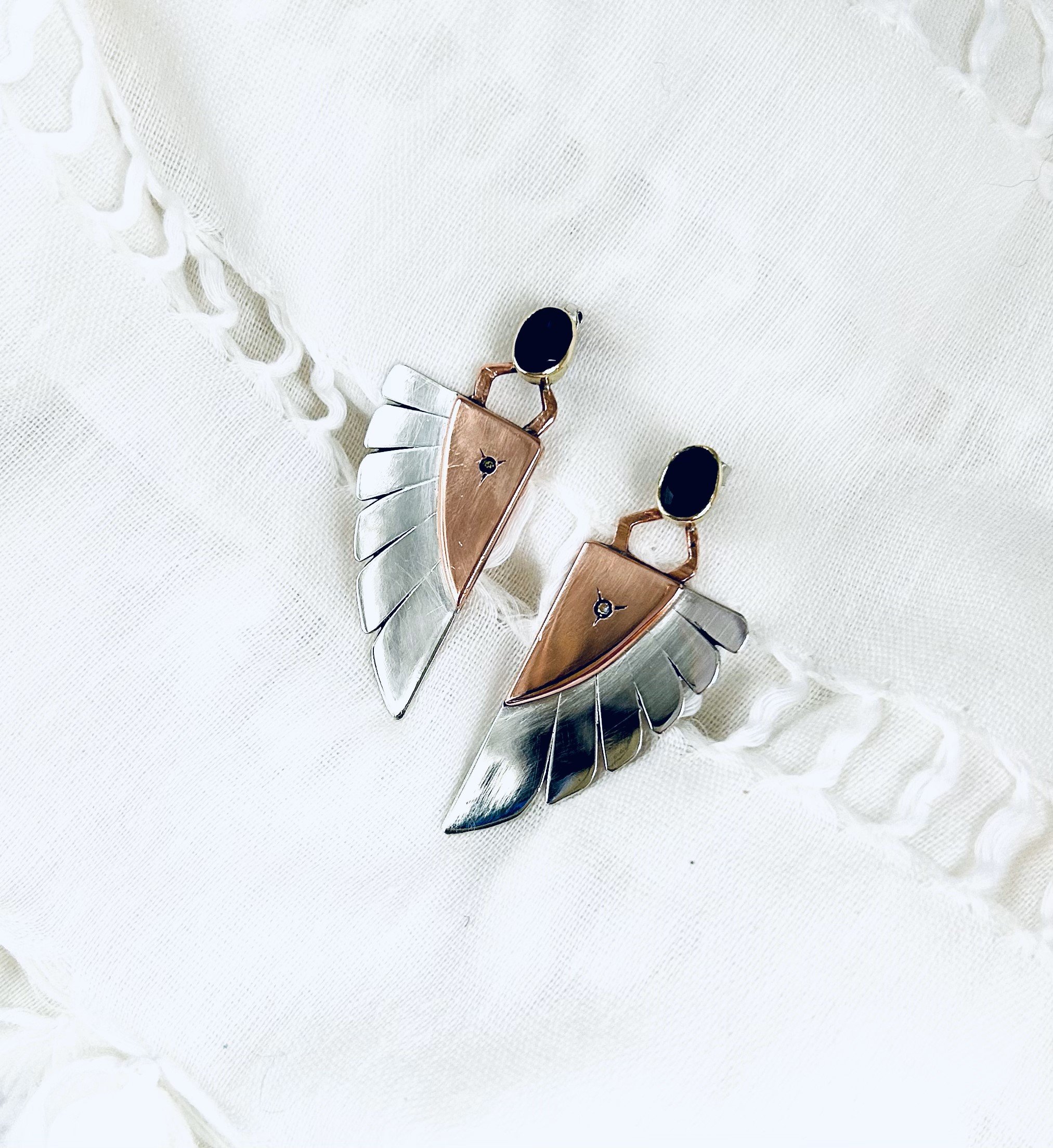Iolite Egyptian inspired earrings