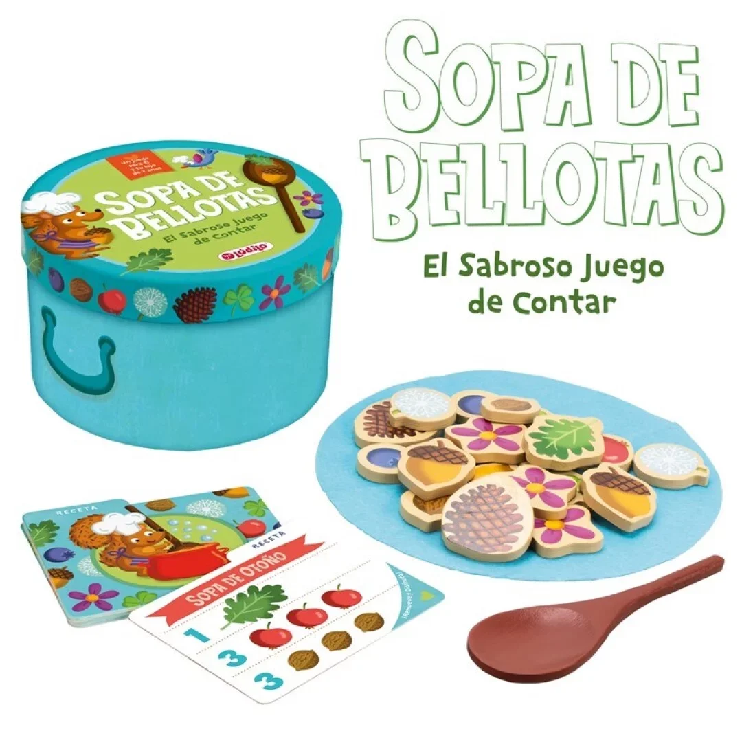 Sopa de Bellotas - Juego de conteo y motricidad fina