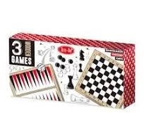 Juego 3 en 1 Ajedrez Damas y Backgammon
