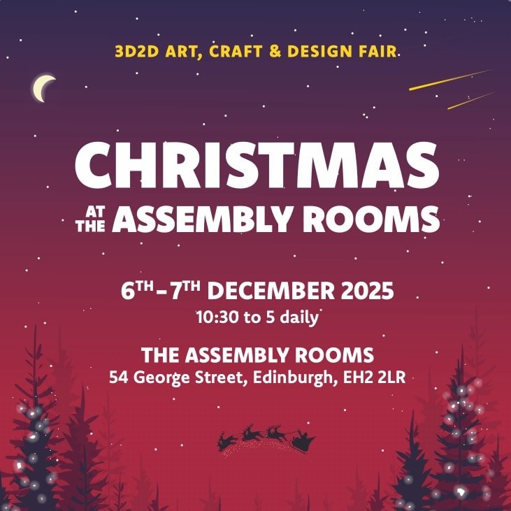 New market alert! 🚨 I'll be at the @assembly_rooms_edinburgh for the first time this weekend! This will also be my last market of the year! 🙀 there will be many makers, selling their own work, so don't miss it!