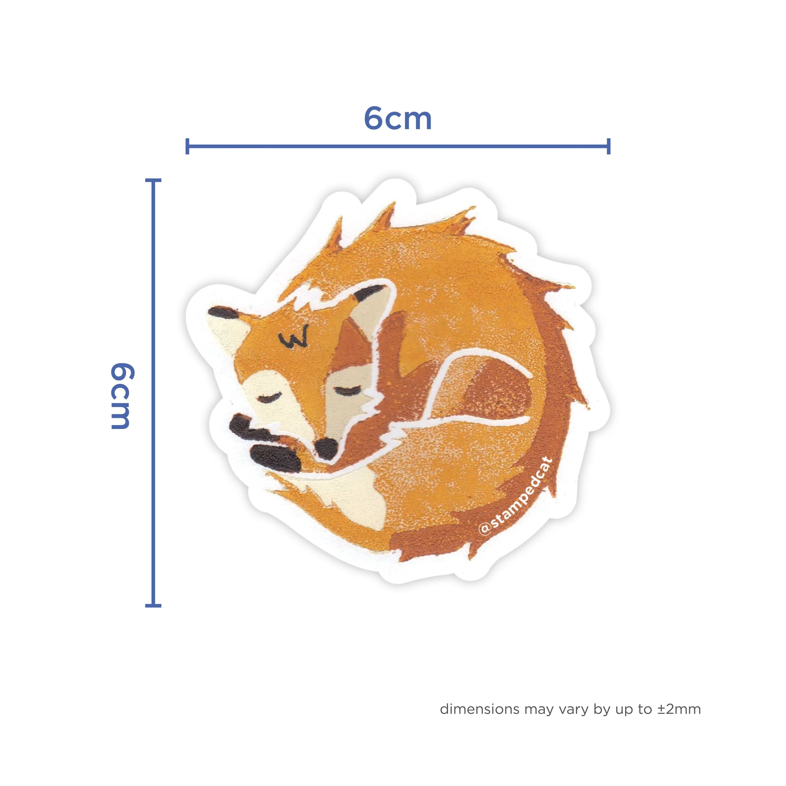 Stamped-Cat-Dimensions-Sleeping-Fox-Waterproof-sticker.jpg