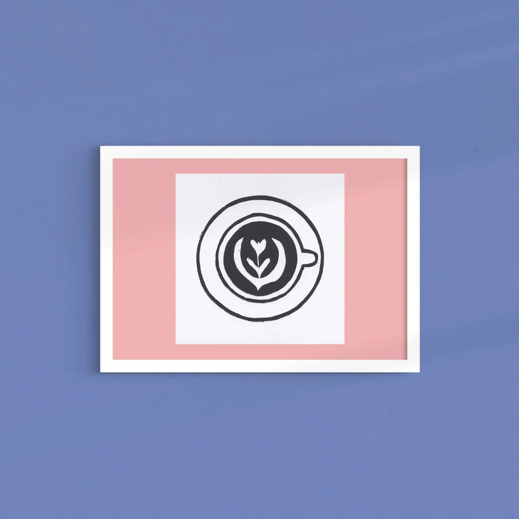 Coffee Cup -  Linocut print