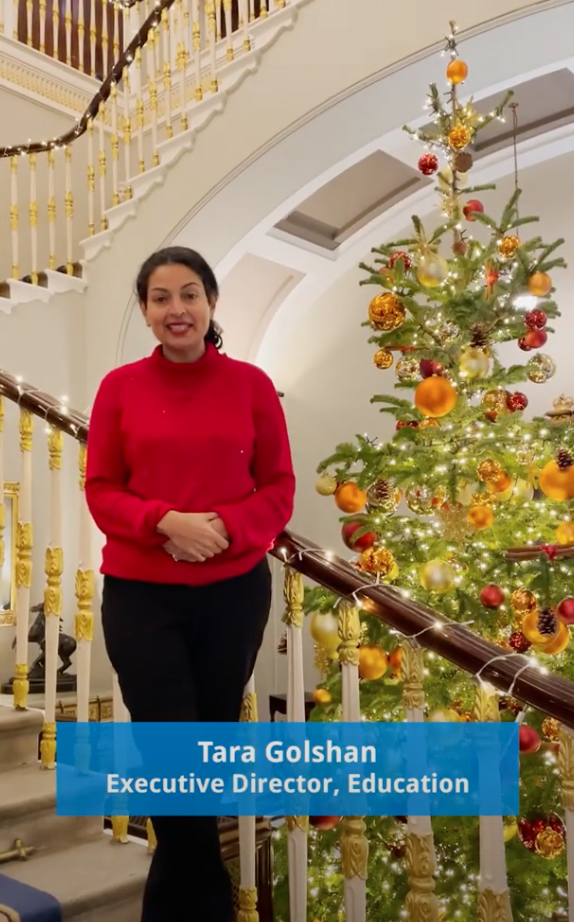 Tara Golshan, Executive Director, Education, the Jane Goodall Institute Christmas message 2020
