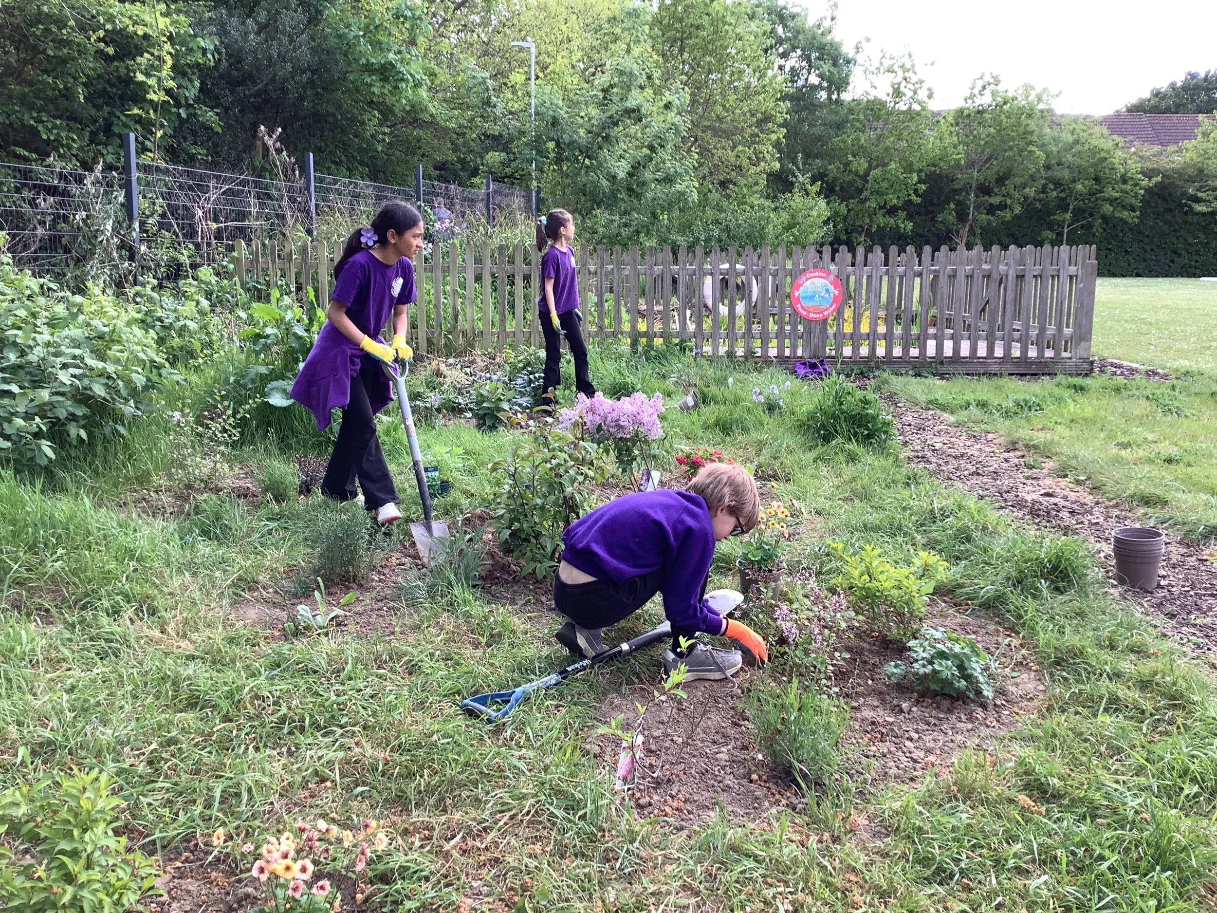 Working hard planting the Butterfly Gardern.JPG