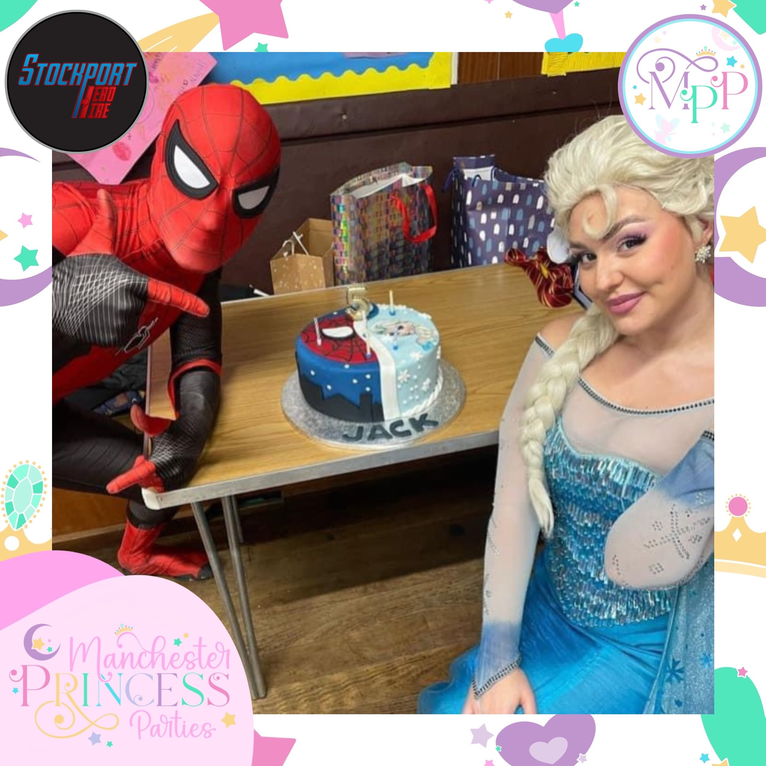How Super 🕷️Cool ❄️ is this cake for the lovely Birthday Boy Jack! 
It&rsquo;s always a pleasure to work with @stockportherohire 🕷️✨
.
#partyprincess #partyprincessuk #entertainer #entertainmentmanchester #manchester #greatermanchester #manchesterm