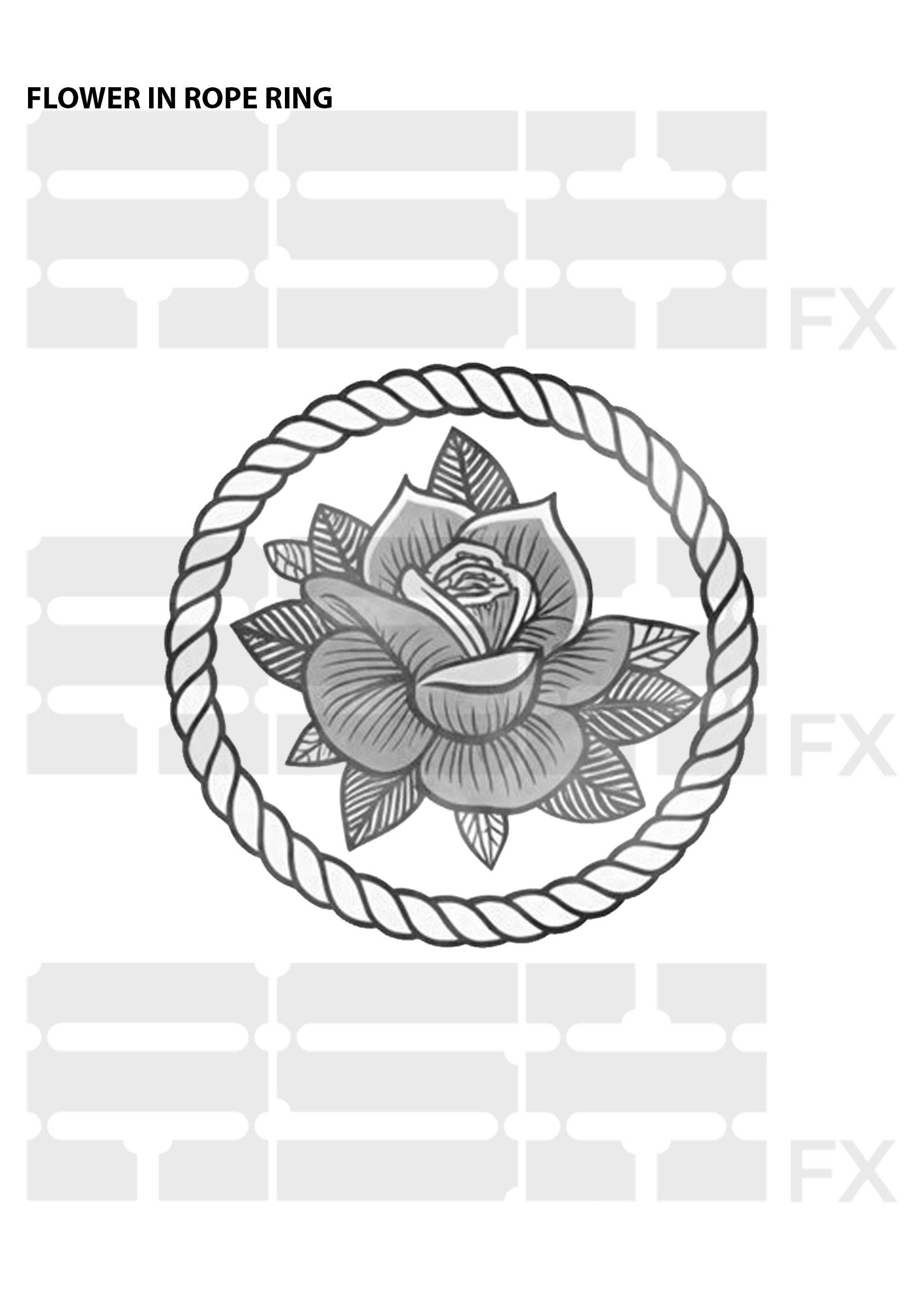 ROSE IN ROPE RING