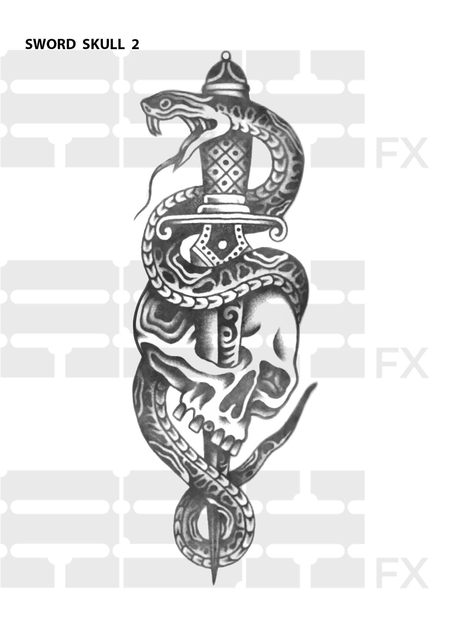 SKULL SWORD SNAKE