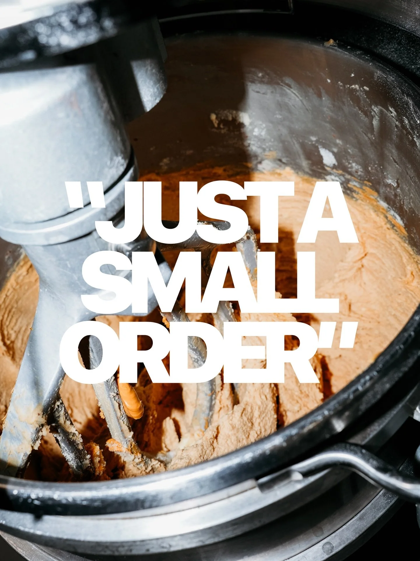 Ok but don&rsquo;t let us fool you, we LIVE for this. The bigger the order, the bigger the energy.

Wholesale, corporate gifts, fundraisers, that event where you need to feed an army - this is our love language. 

&bull;
&bull;
&bull;

#wholesalebake