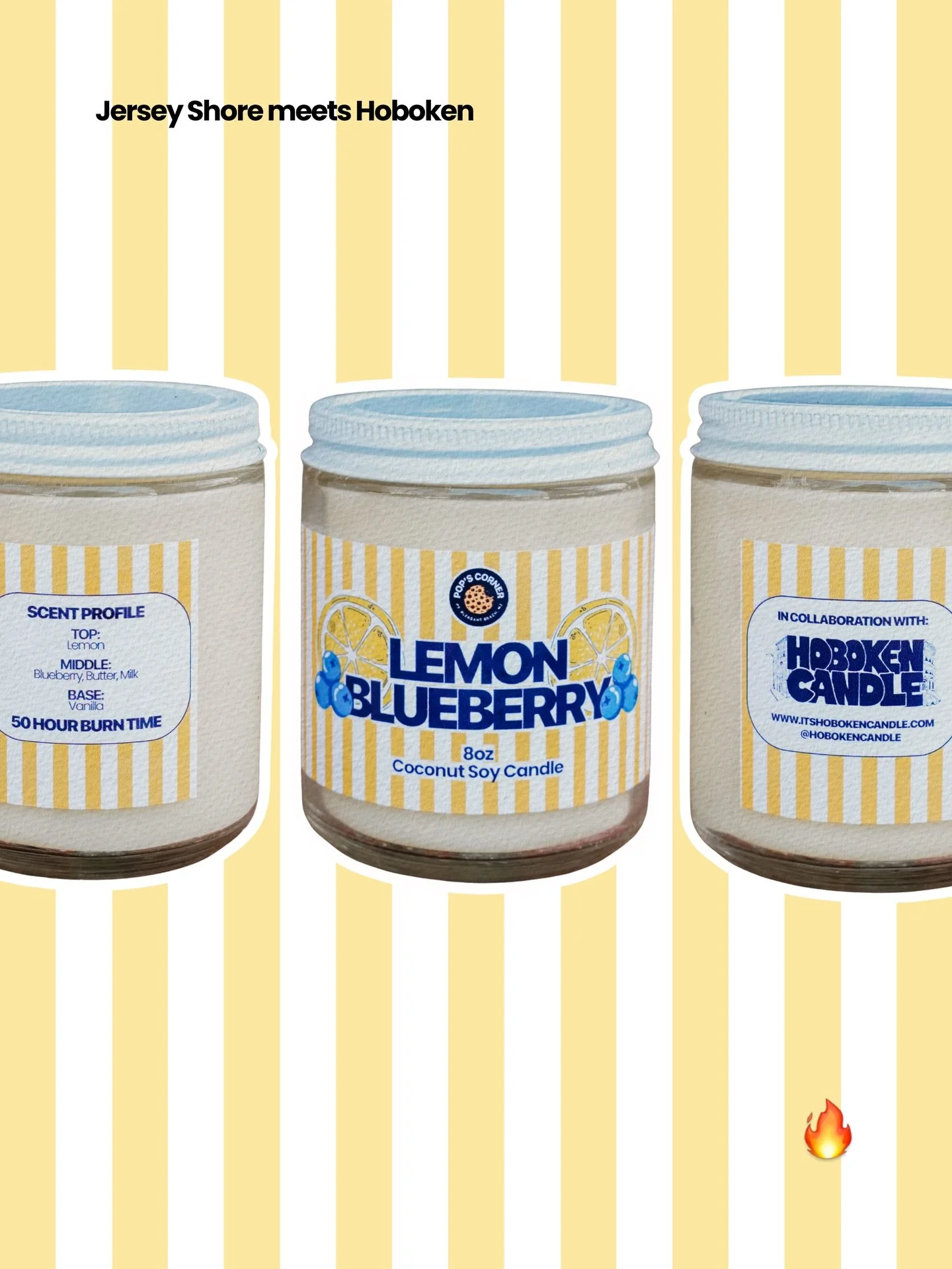 Jersey Shore meets Hoboken 🔥

We teamed up with @hobokencandle to create the coolest Mother&rsquo;s Day box 💛

Our cookies, their candles, all the good vibes.

Limited boxes available. Get your orders in now‼️

&bull;
&bull;
&bull;

#hobokencandle 