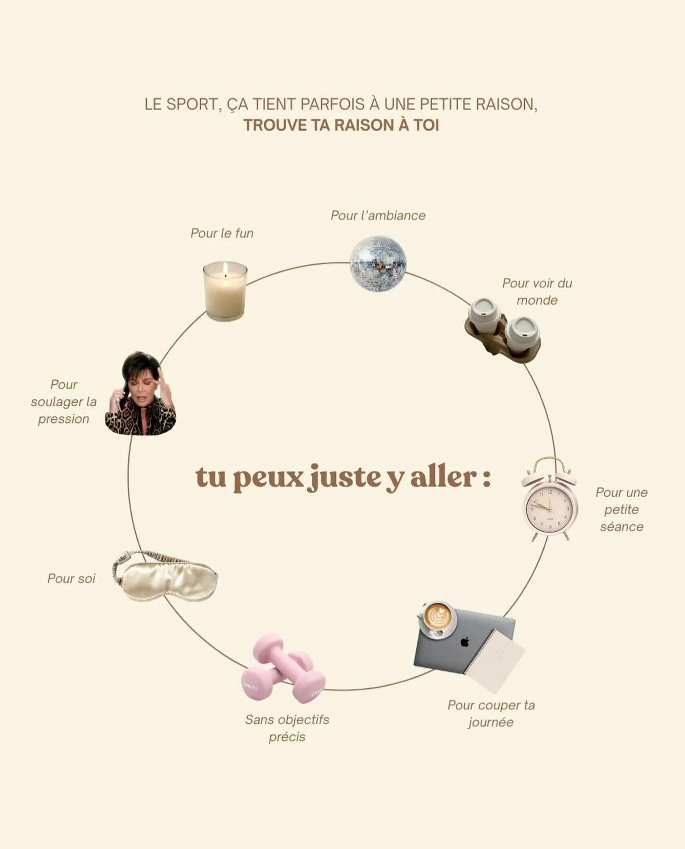 Le sport, c&rsquo;est pas forc&eacute;ment performance et discipline, &ccedil;a peut &ecirc;tre du plaisir, un moment pour soi, un moyen de souffler sans pression, peu importe pourquoi tu le fais.

Toutes les raisons comptent, surtout la tienne 🌞

W