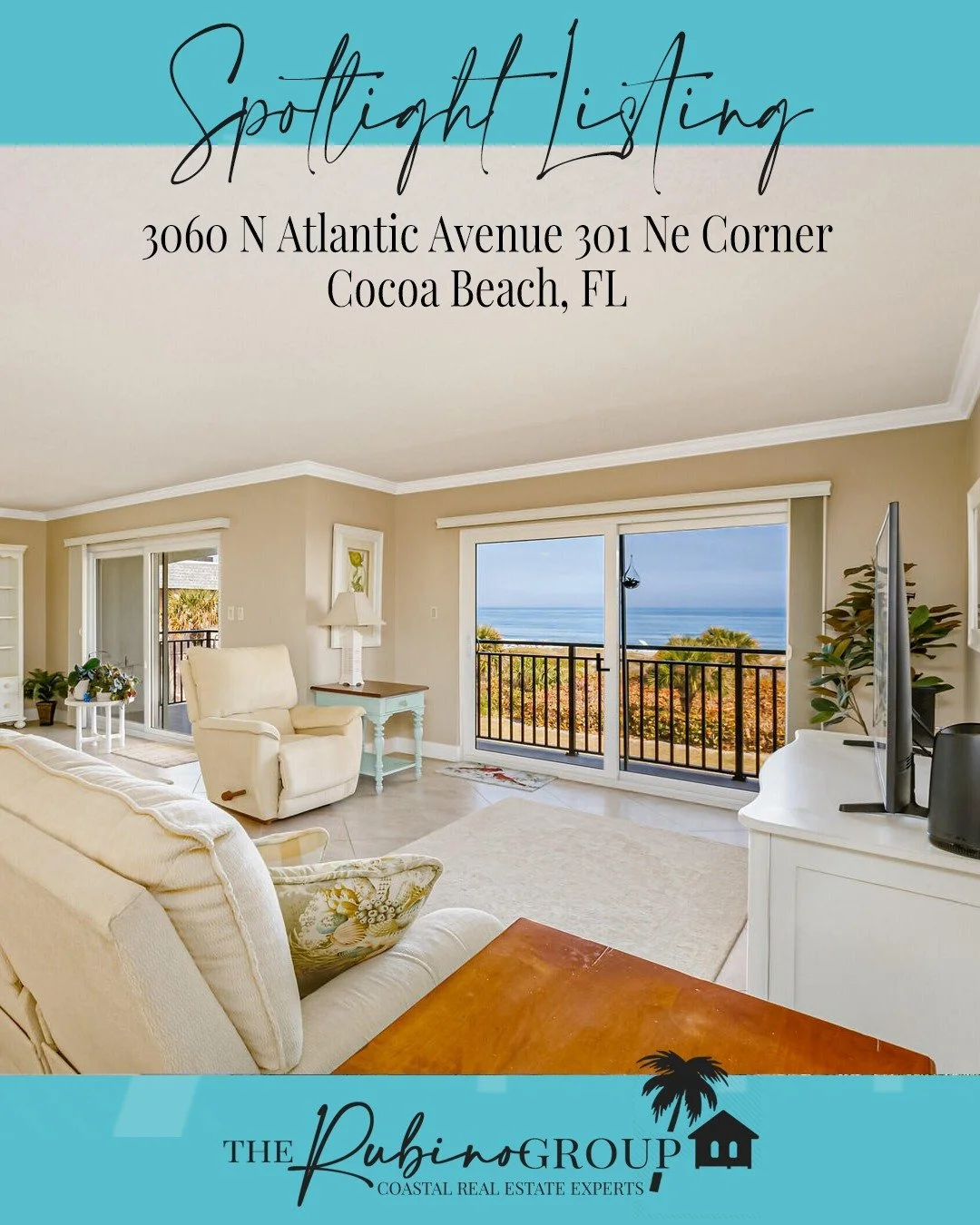 Spotlight Listing !

3060 N Atlantic Avenue 01 Ne Corner, Cocoa Beach, FL

3 bedrooms | 2 Bathrooms | 1,757 sq.ft. NE corner

NE corner 3-bedroom, 2-bathroom condo with remodeled kitchen and bathrooms. This beautiful corner residence features impact 