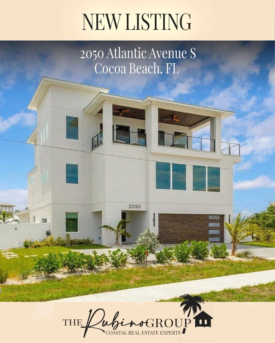 2050 Atlantic Avenue S, Cocoa Beach, FL

5 bedrooms | 4 Bathrooms | 3,526 sq.ft.

Beautiful NEW Construction POOL Home with BEACH VIEW! Ultimate Coastal Retreat. Step into the epitome of LUXURY living with this extraordinary BRAND NEW home just steps