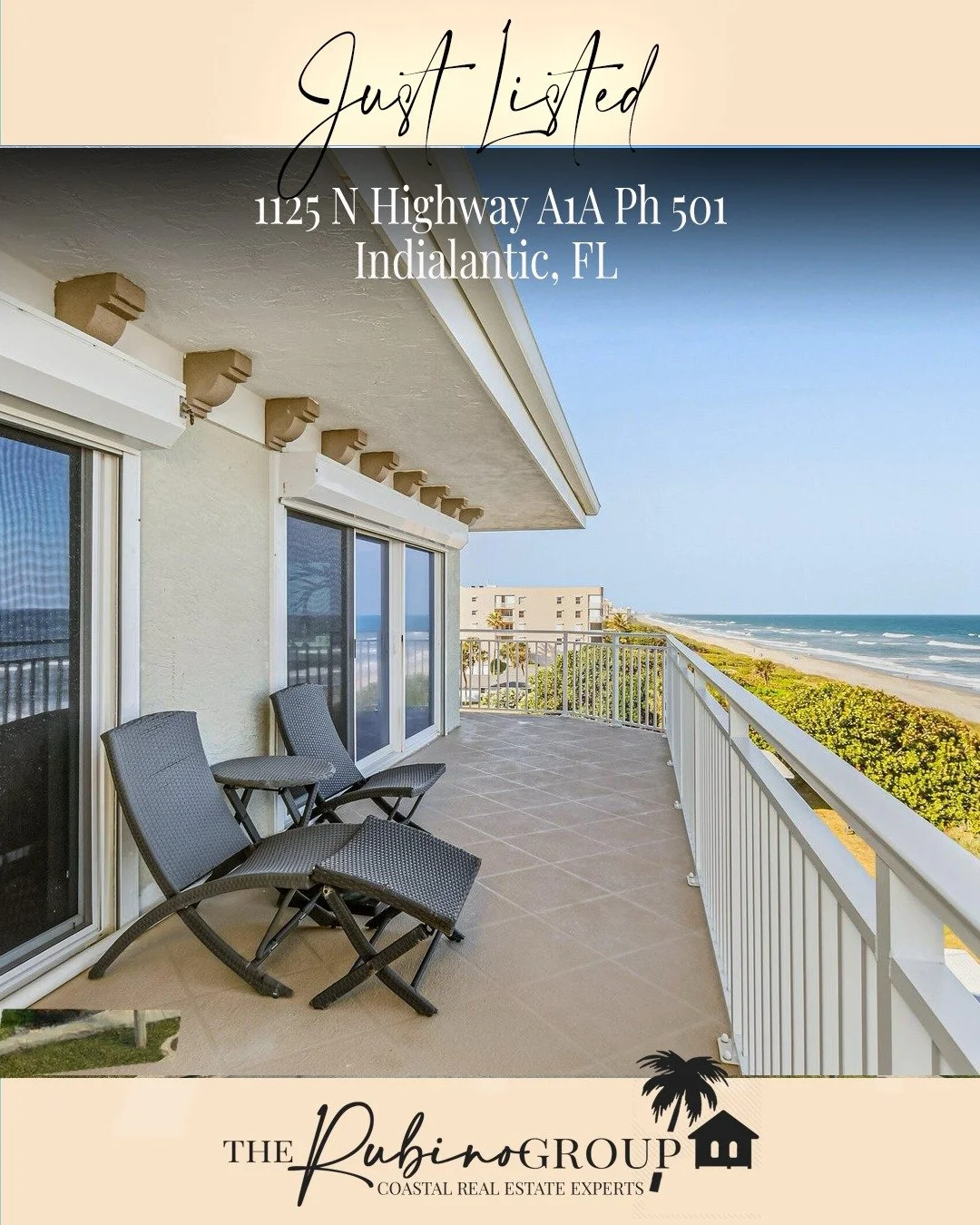 New Listing!

1125 N Highway A1A 501, Indialantic, FL

3 Bedroom | 3 Bath | 2,124 sq ft

Searching for an oceanfront penthouse in a newer building on the Space Coast of Florida? This NE-corner top floor residence delivers fabulous views from every im