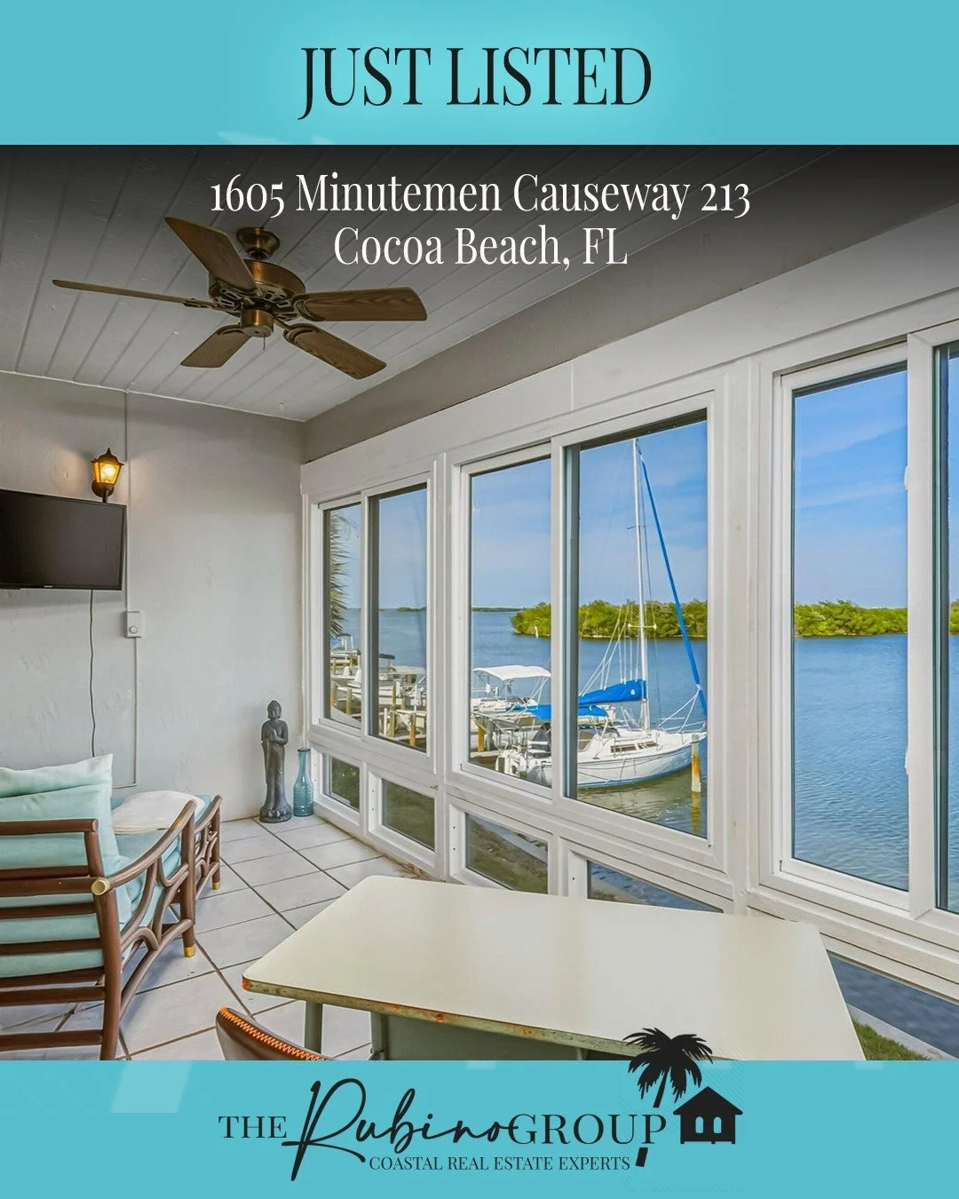 Just Listed!

1605 Minutemen Causeway 213, Cocoa Beach, FL

1 Bedroom | 1.5 Bathrooms |  970 sq.ft. 

Wake up to sweeping direct riverfront views and visits from dolphins and manatees in this beautifully updated 1-bedroom, 1.5-bath condominium. Light
