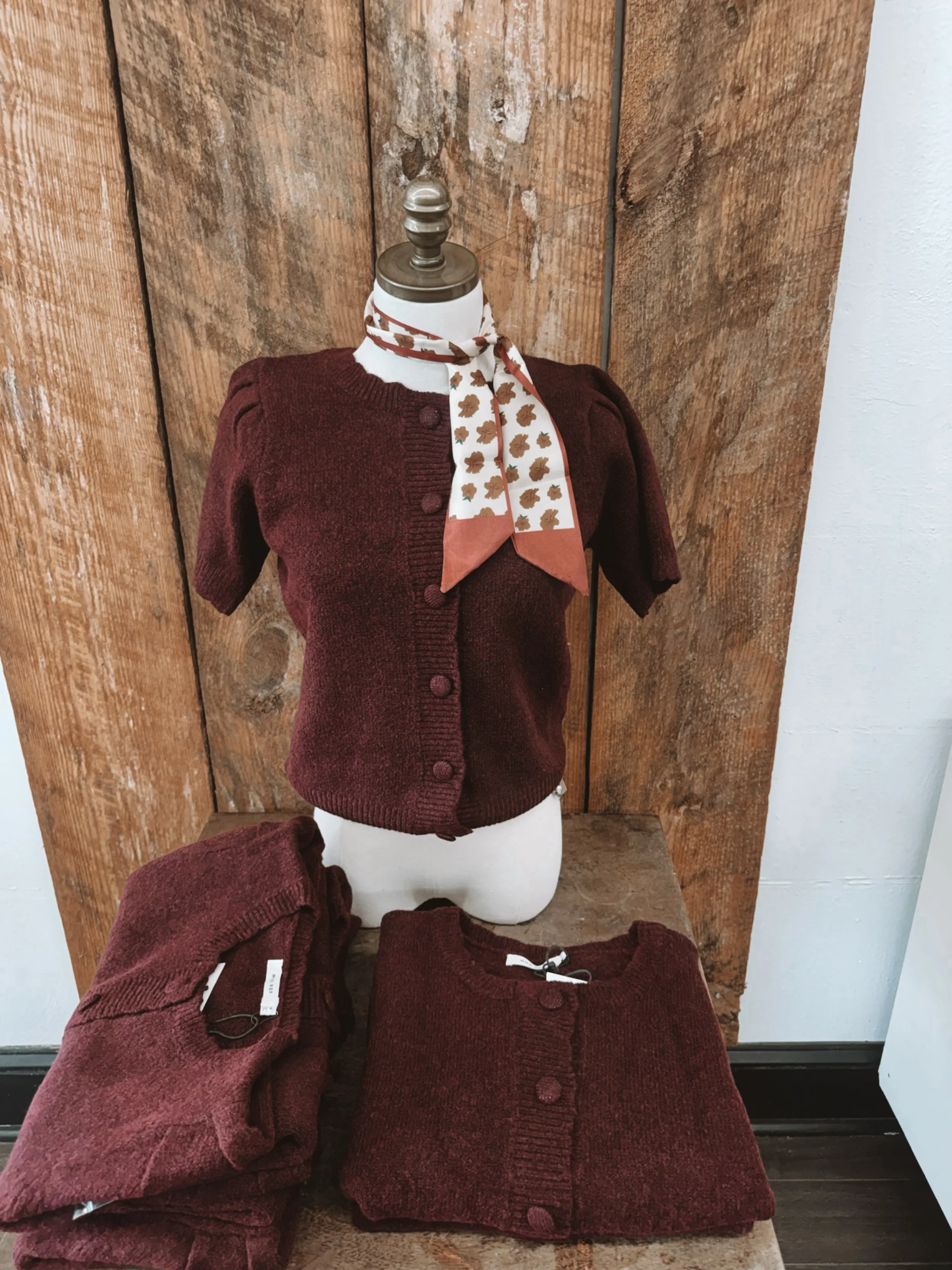 The Fall Sweater in Maroon