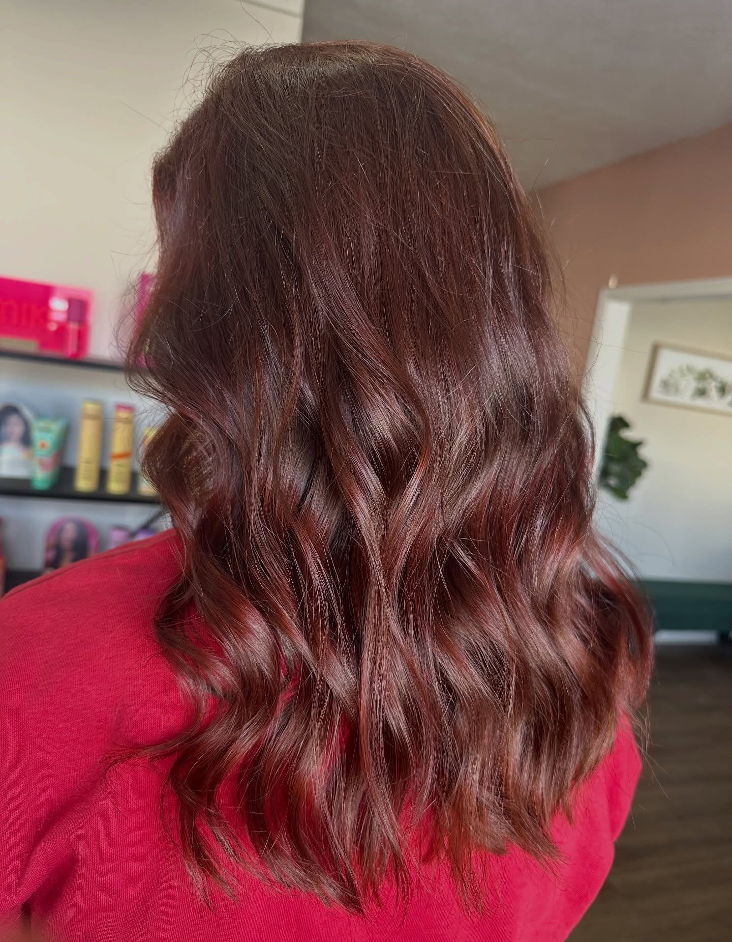 A stunning natural red by our talented stylist, Hayleigh! ❤️💄💋