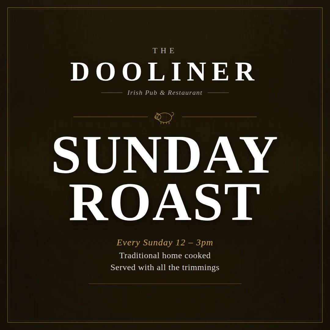 Now serving an old-fashioned Sunday done right! Every Sunday 12-3pm.