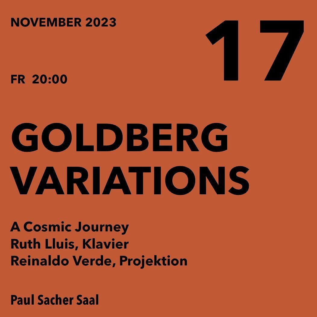 Next performance coming soon&hellip;

#cosmicbach #bach #goldbergvariations #classicalmusic #pianomusic #piano #donboscobasel #cosmicjourney #bachgoldbergvariations #concertsinbasel