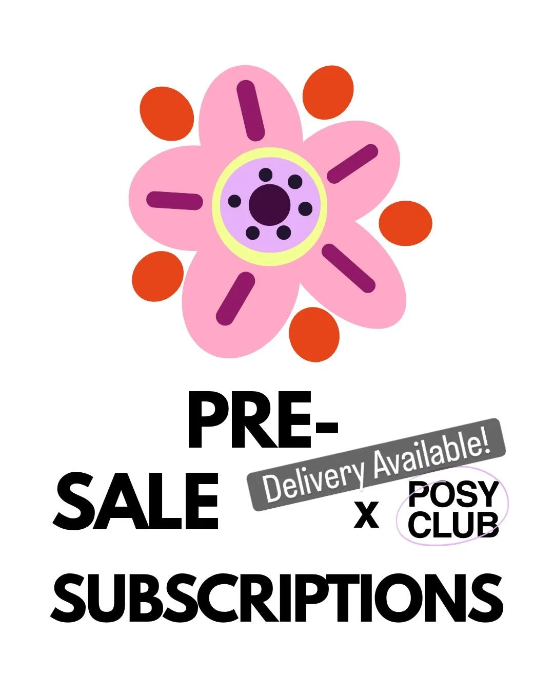 Important public service announcement! Posy Club subscriptions are currently available for pre-sale on our website. This year, by popular demand, we will be offering DELIVERY across Montreal (think Zone A metro pass.) Any questions hit us up in the c