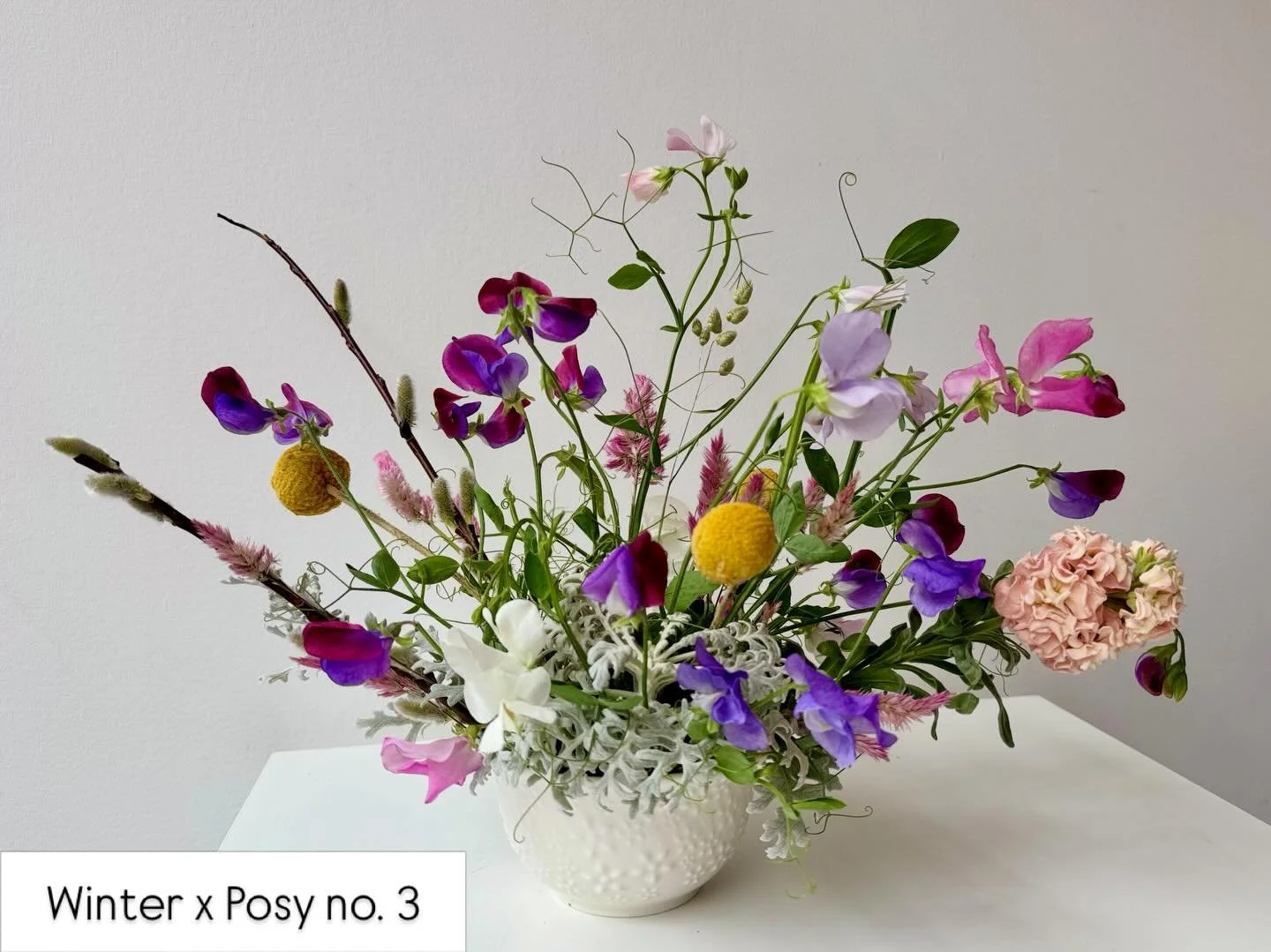 Joyeuse P&acirc;ques &amp; Chag Semeach to all who are celebrating!

This week&rsquo;s CSA bouquet is a treat for the holiday table.

The April rain is here and May flowers are coming! In the meantime these greenhouse grown sweet peas and last season