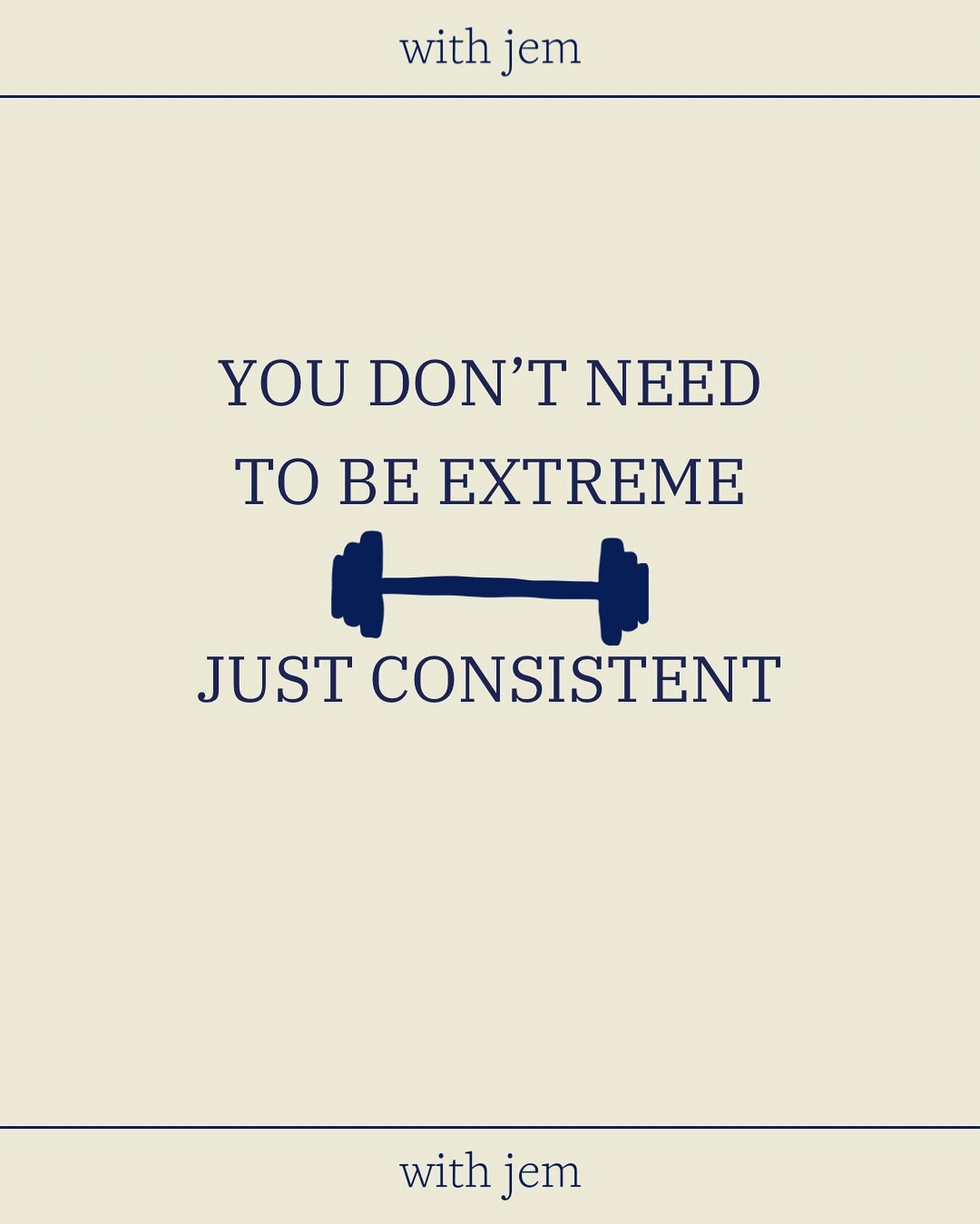 Listen up Ladies - Monday Motivation 💪🏼

The biggest mistake women make is focusing on extreme changes but in all honesty what really counts are the small habits you change that you keep consistent 💥💥💥

#withjem #healthylifestyle #coach #mondaym