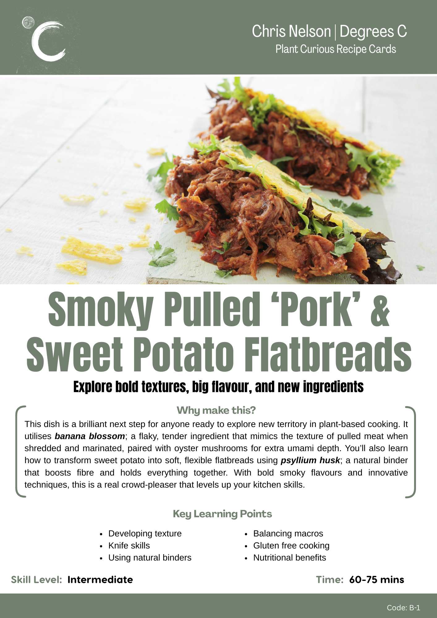 Pulled 'Pork' & Sweet Potato Flatbreads