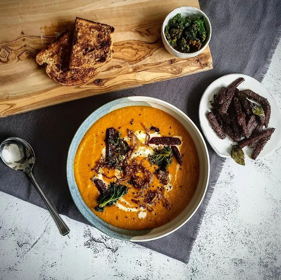 Red lentil and pumpkin soup