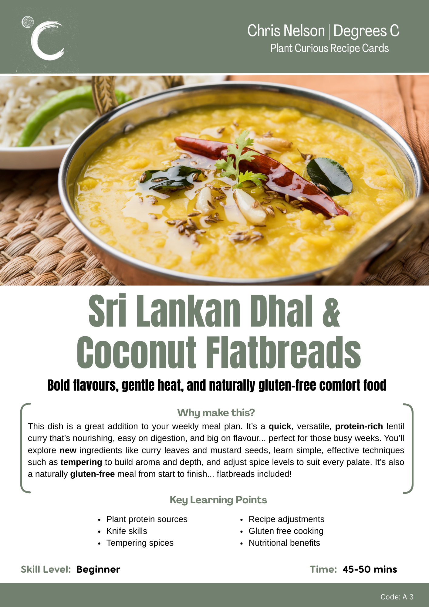 Sri Lankan Dhal & Coconut Flatbreads