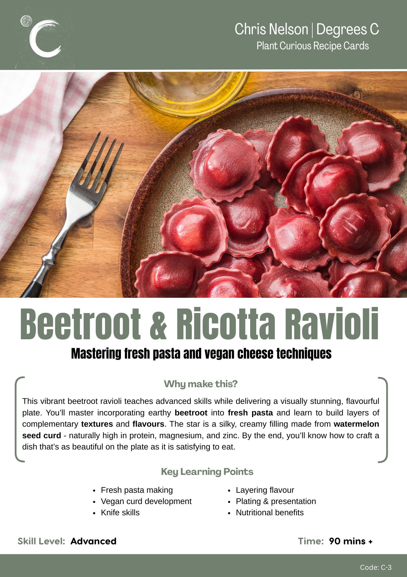 Beetroot & Ricotta Ravioli