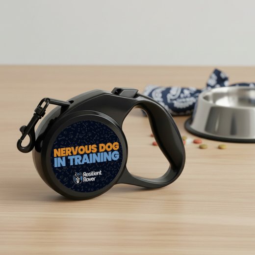 “Nervous Dog In Training” Retractable Leash