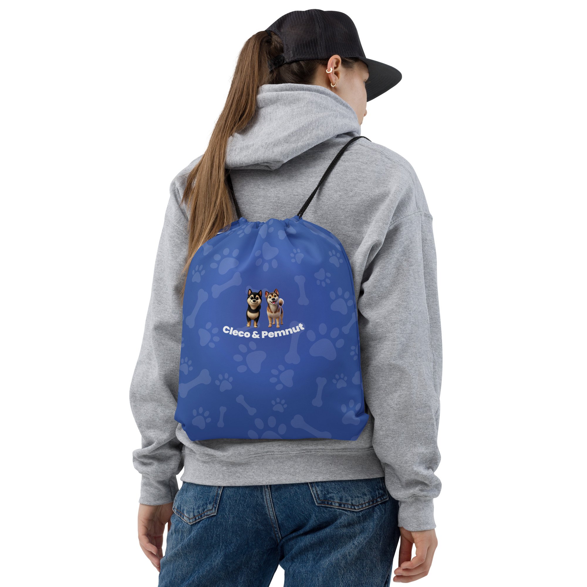 Cleco & Pemnut Drawstring Bag