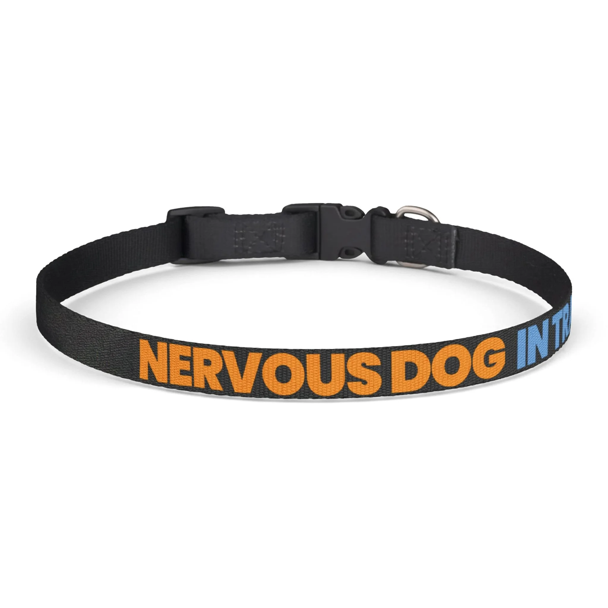 “Nervous Dog In Training” Buckle Collar — Gentle Training Collar for Anxious Dogs