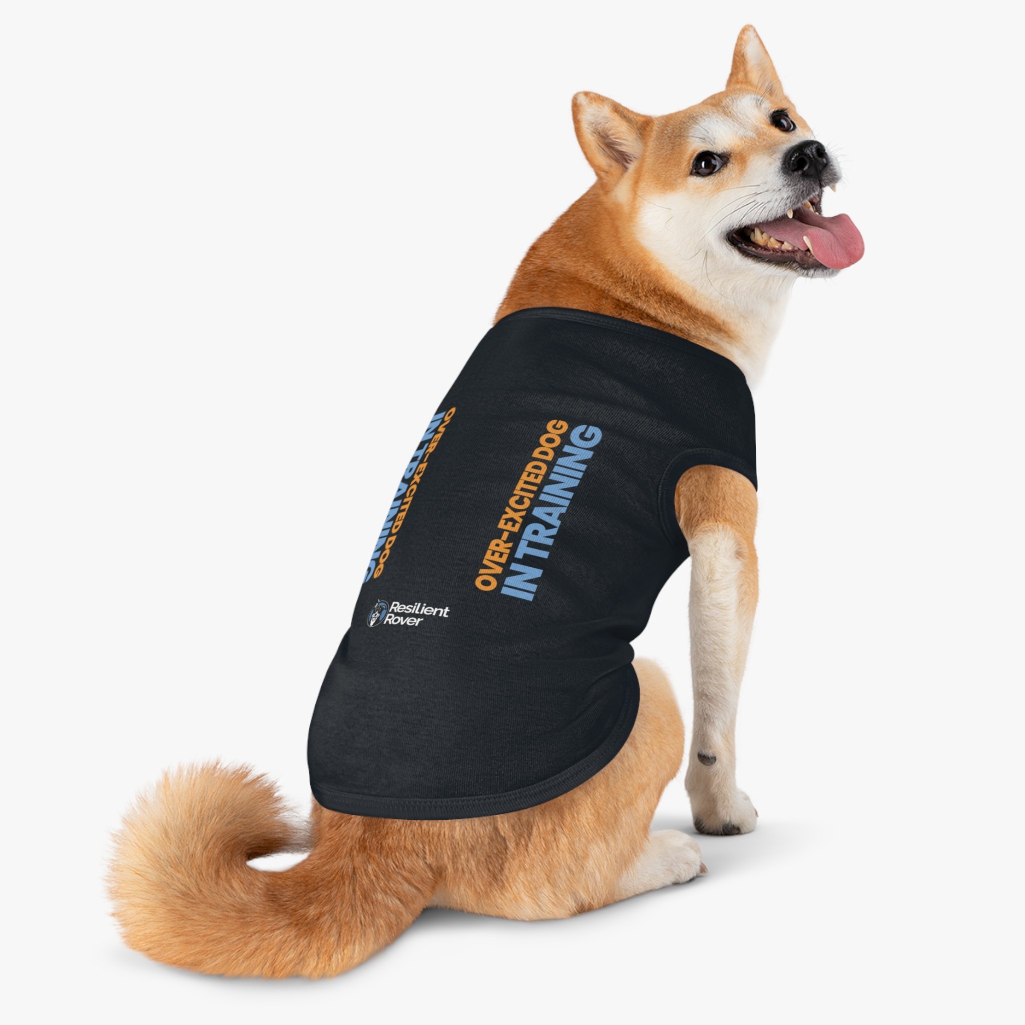 “Over-Excited Dog In Training” Pet Tank Top — Focus Shirt for Energetic Dogs
