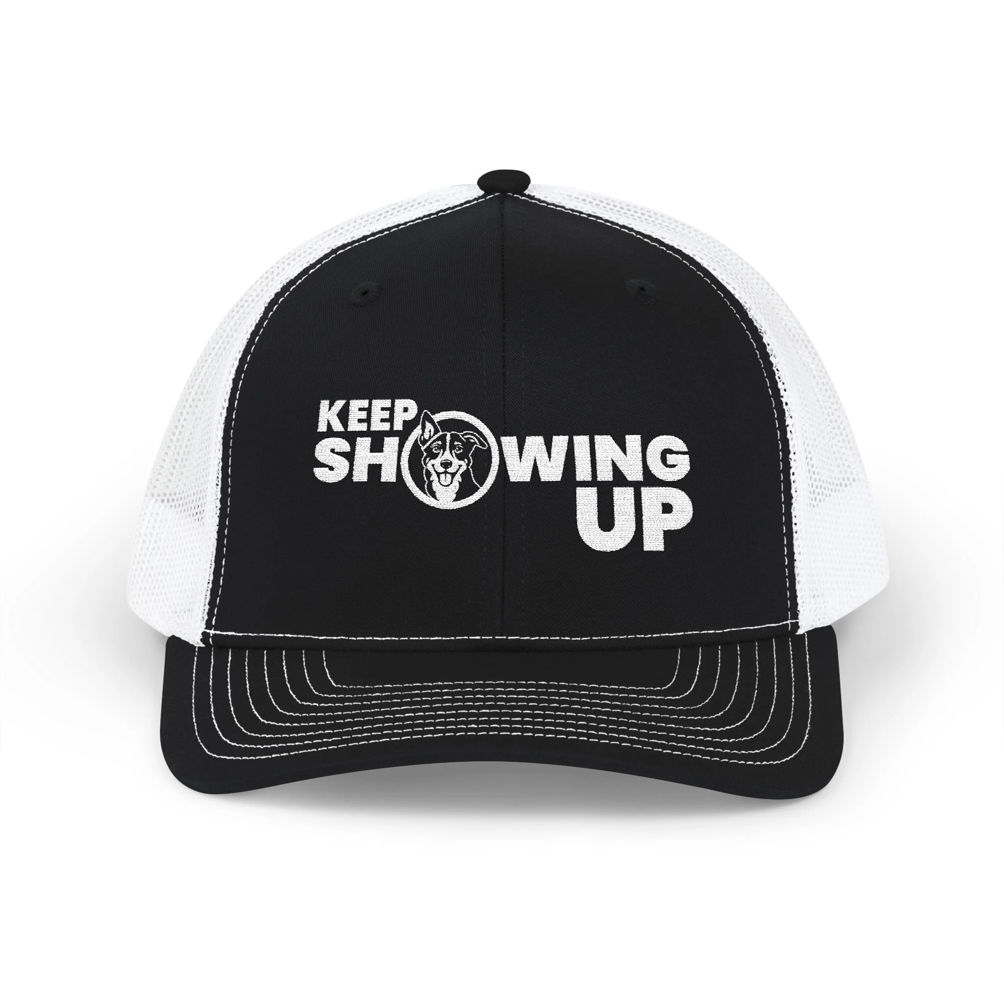Keep Showing Up Snapback Trucker Cap