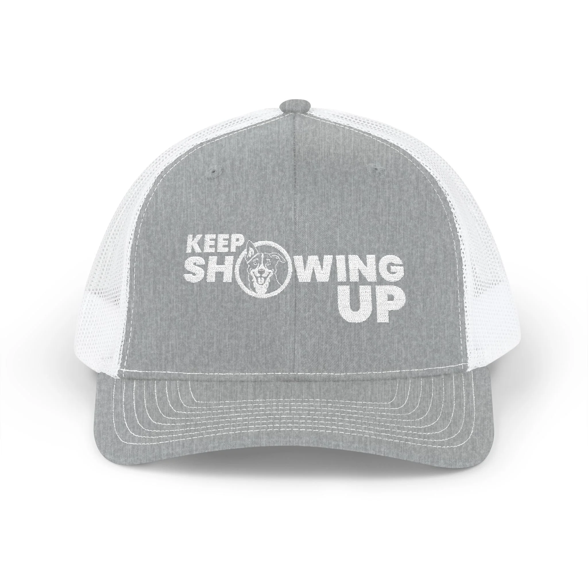 Keep Showing Up Snapback Trucker Cap