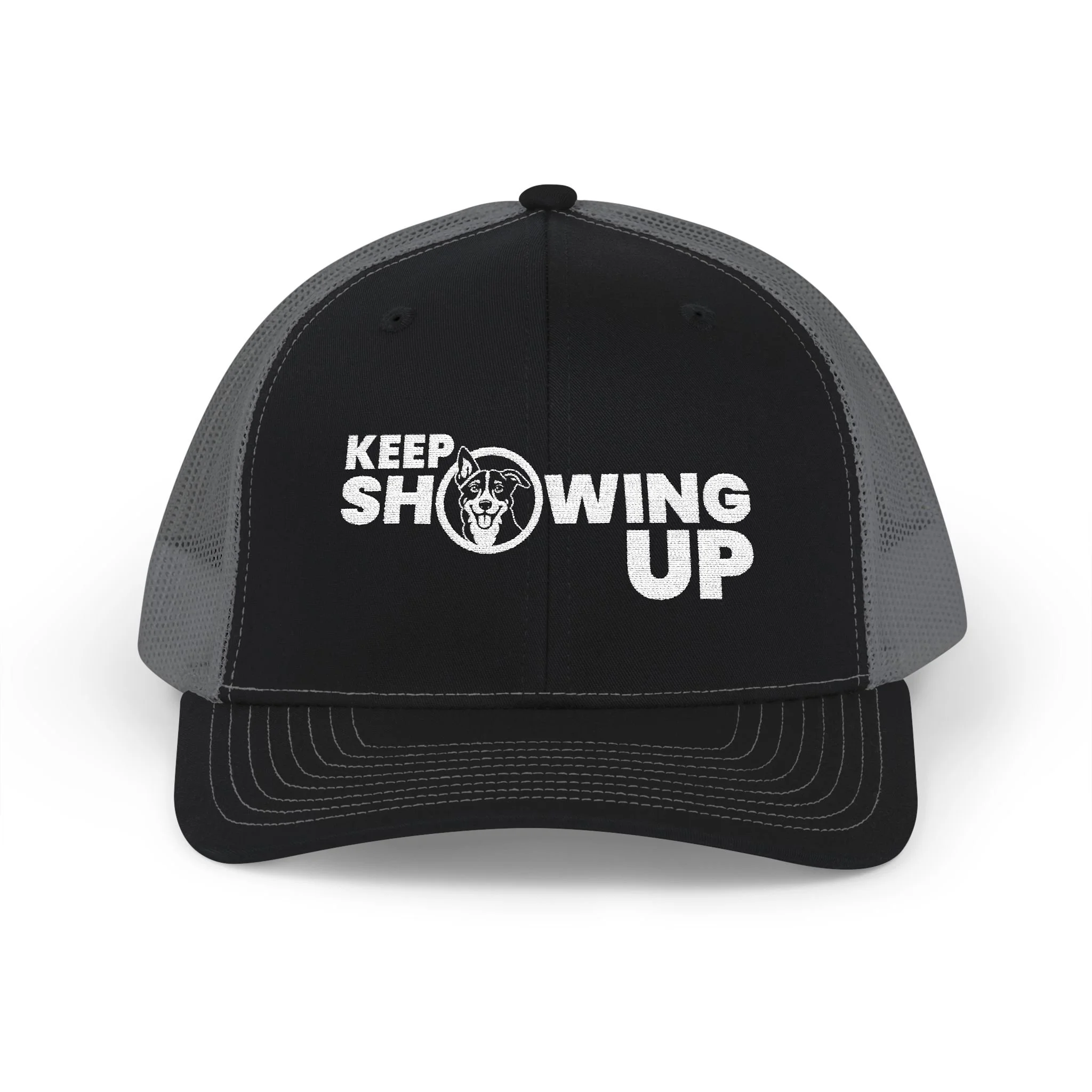Keep Showing Up Snapback Trucker Cap
