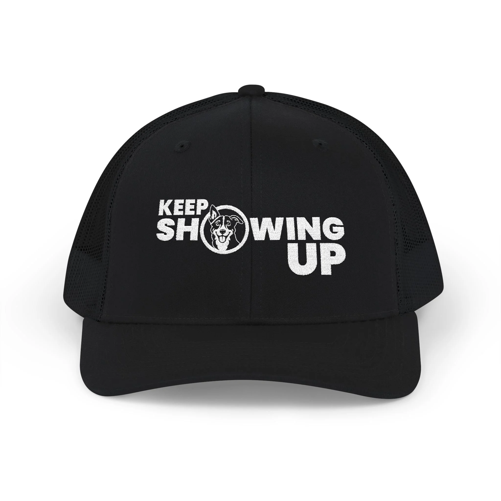 Keep Showing Up Snapback Trucker Cap