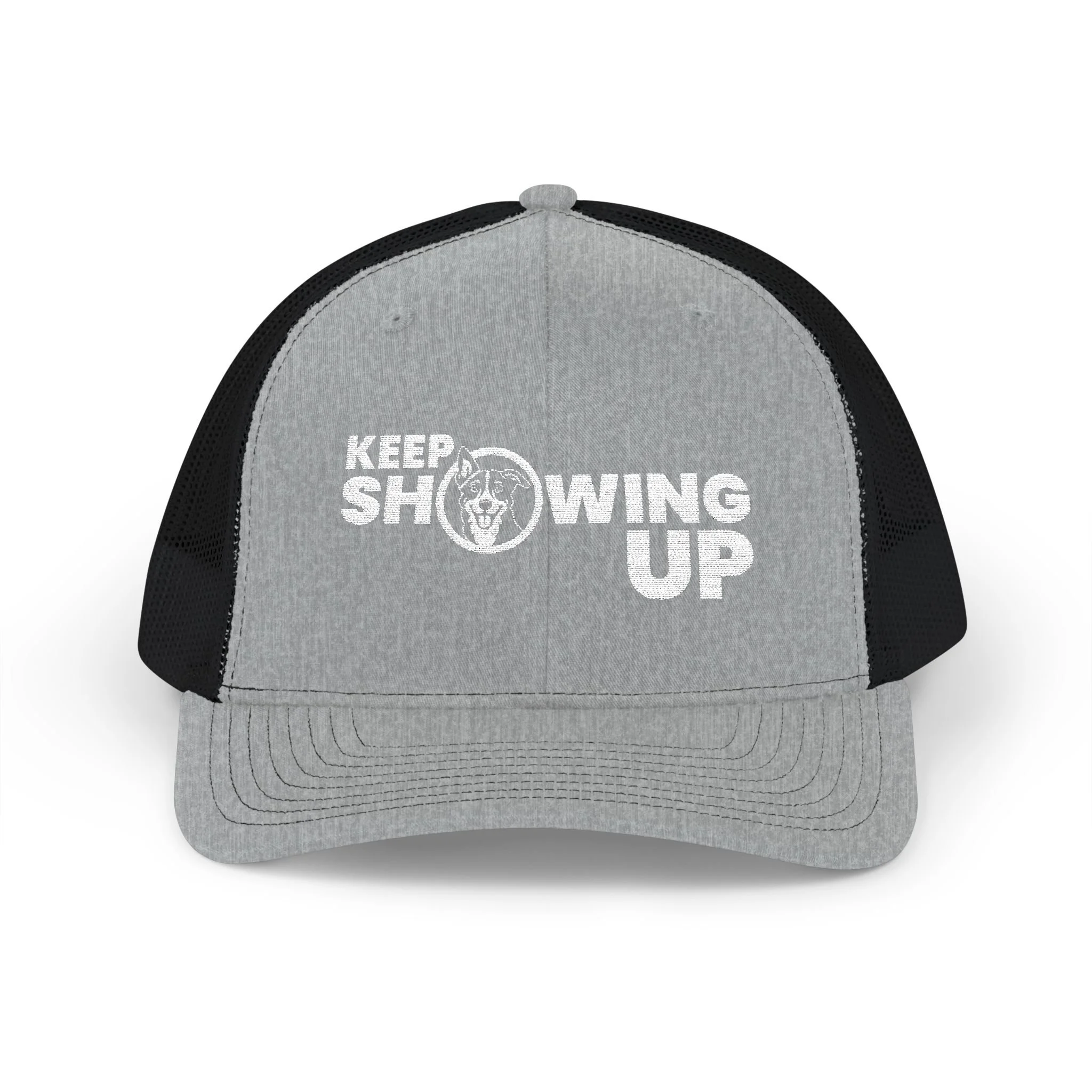 Keep Showing Up Snapback Trucker Cap
