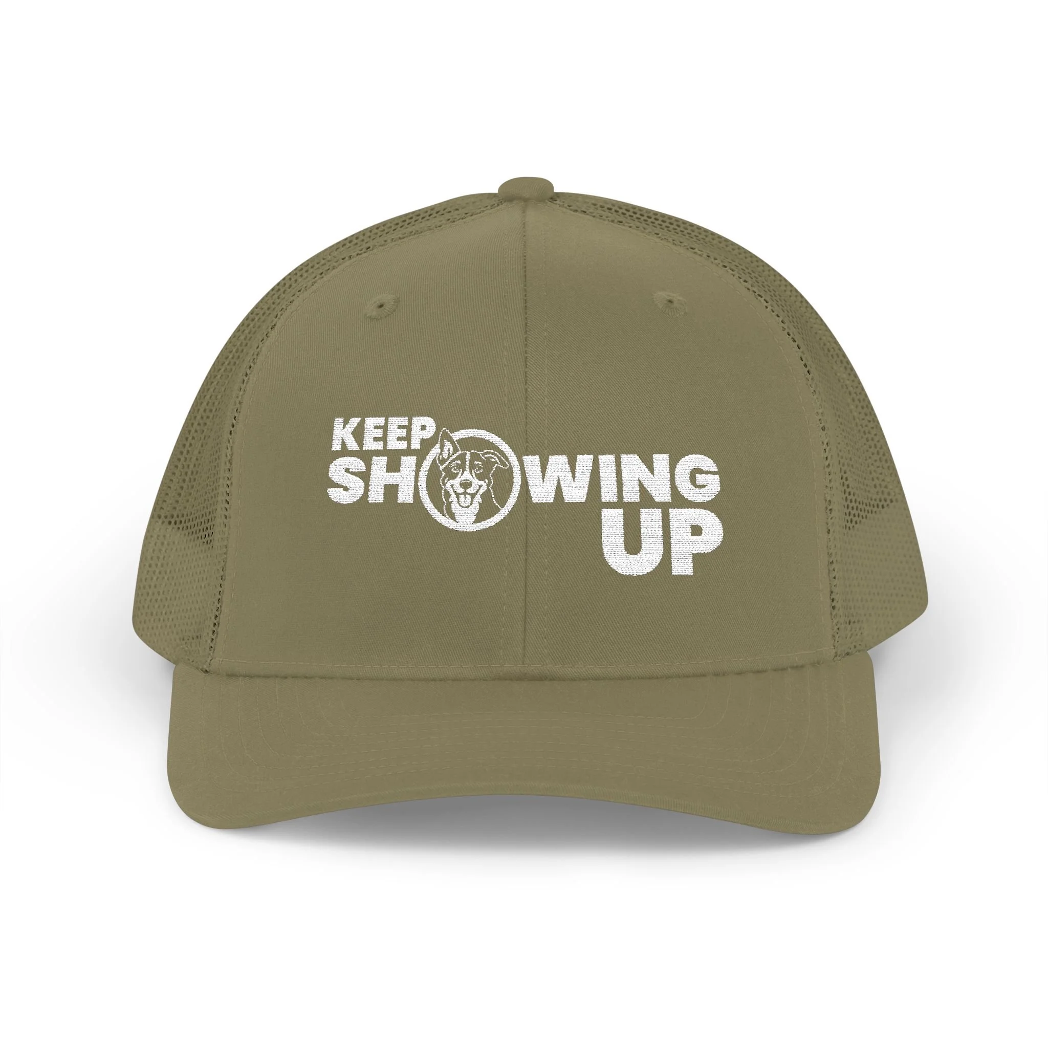 Keep Showing Up Snapback Trucker Cap