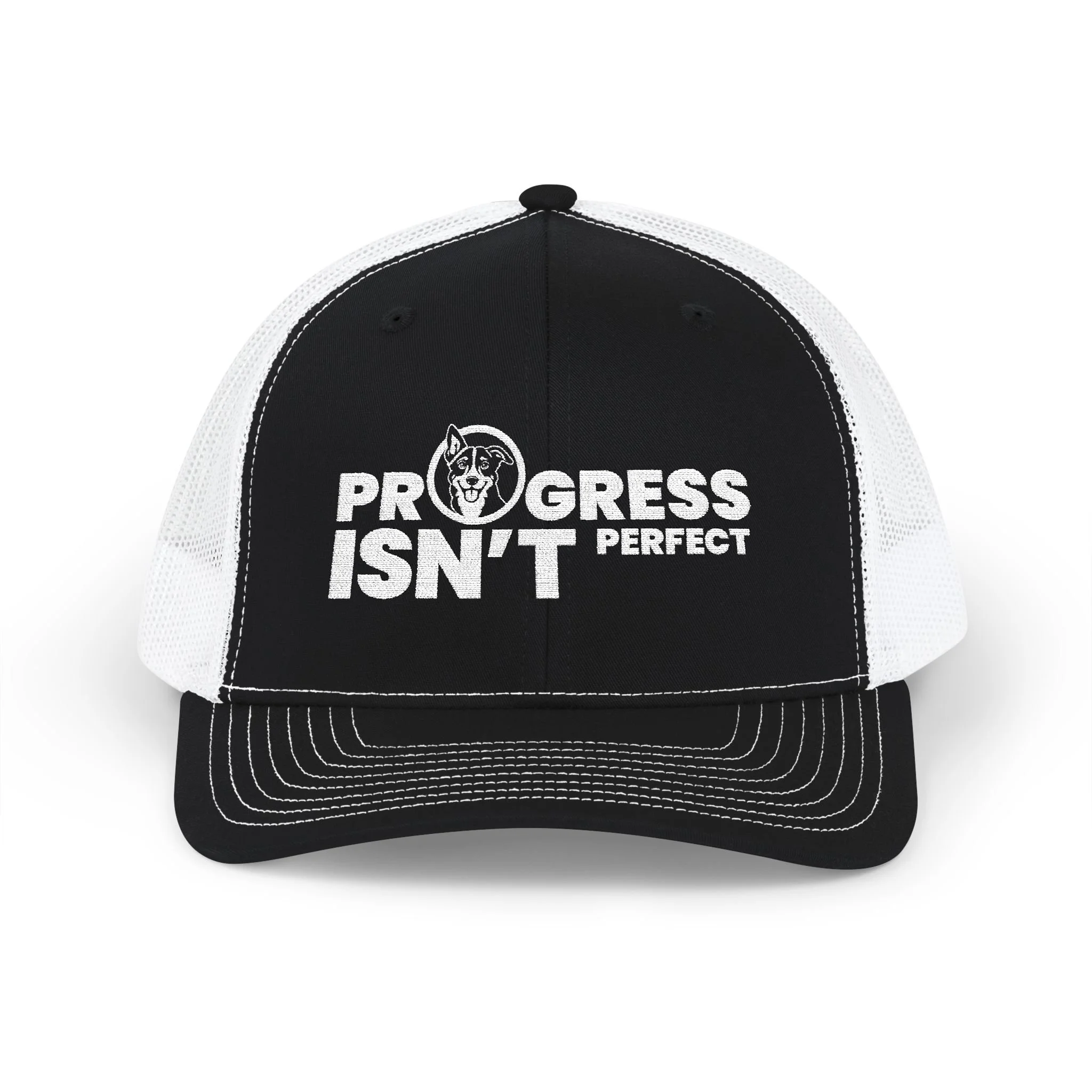 Progress Isn't Perfect Snapback Trucker Cap