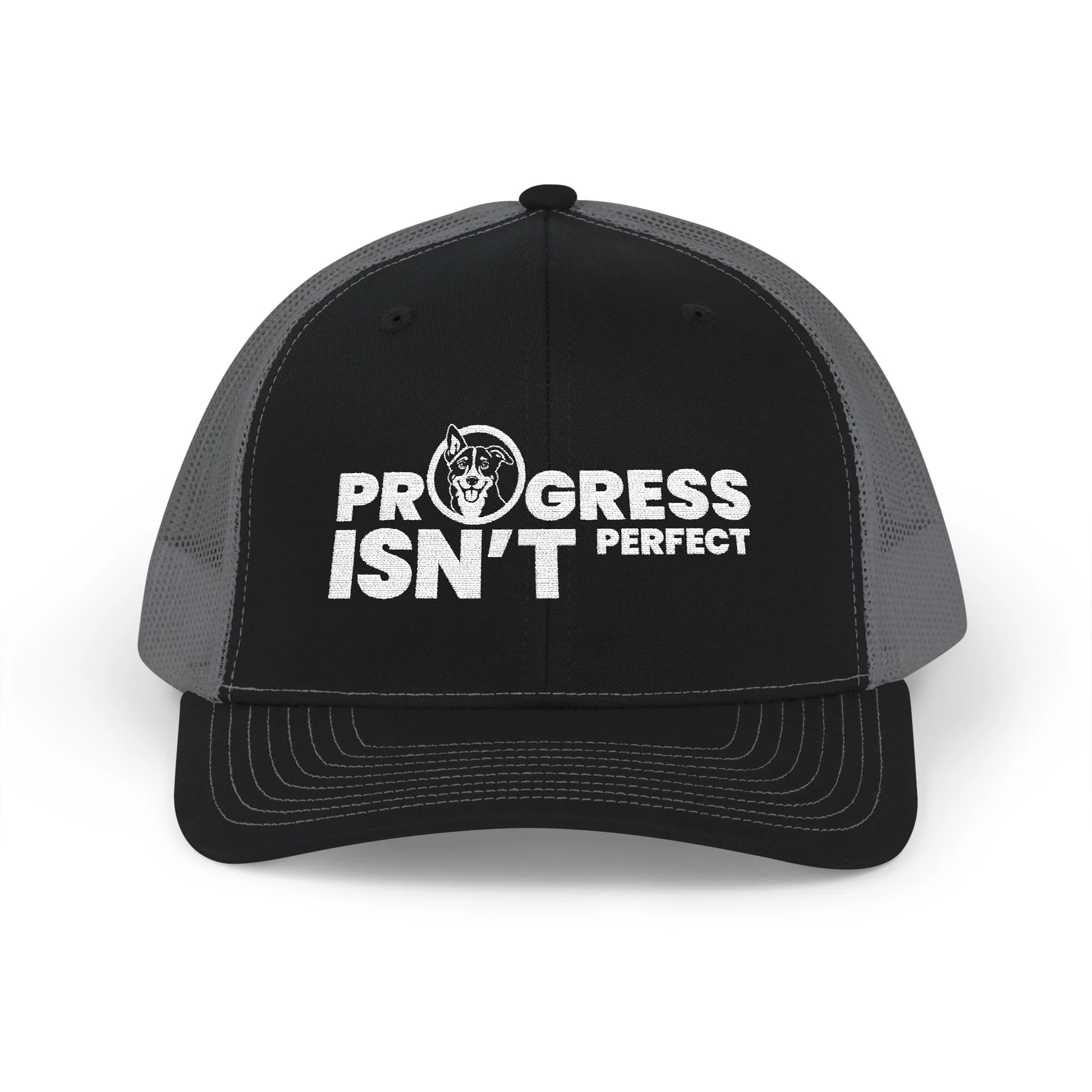 Progress Isn't Perfect Snapback Trucker Cap