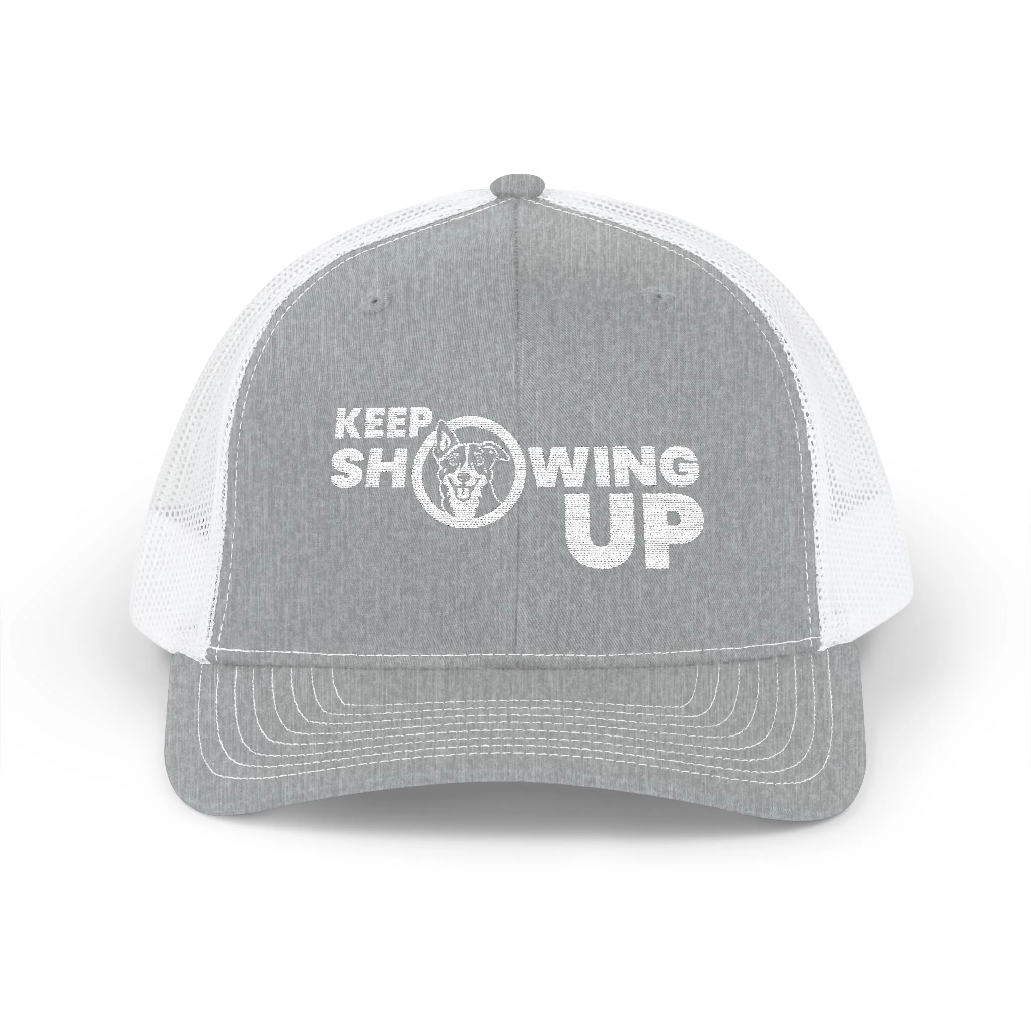 Keep Showing Up Snapback Trucker Cap