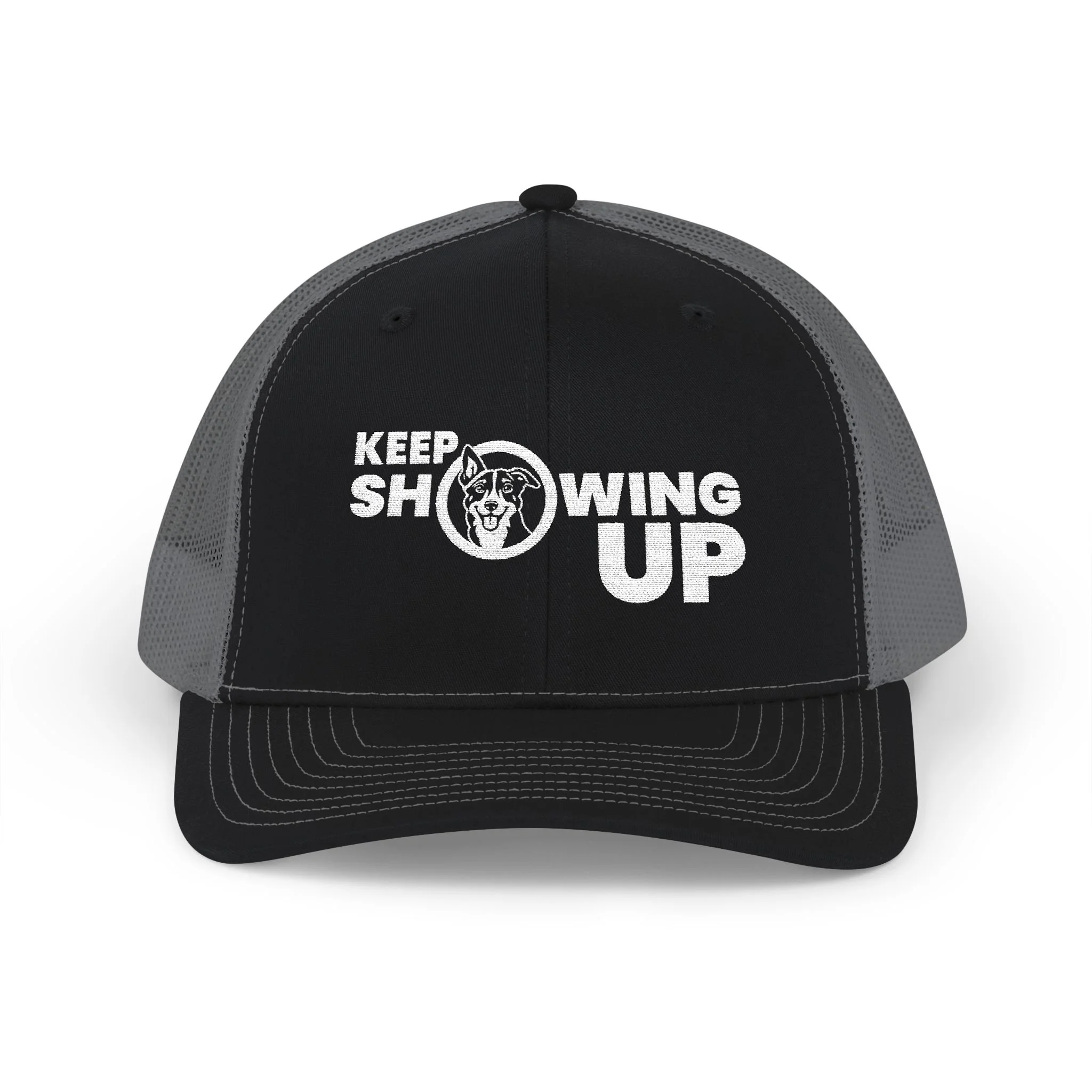 Keep Showing Up Snapback Trucker Cap